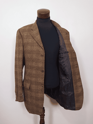 Blazer Joop! Lana Virgen & Alpaca – Tweed Marrón Tabaco – Talla L
