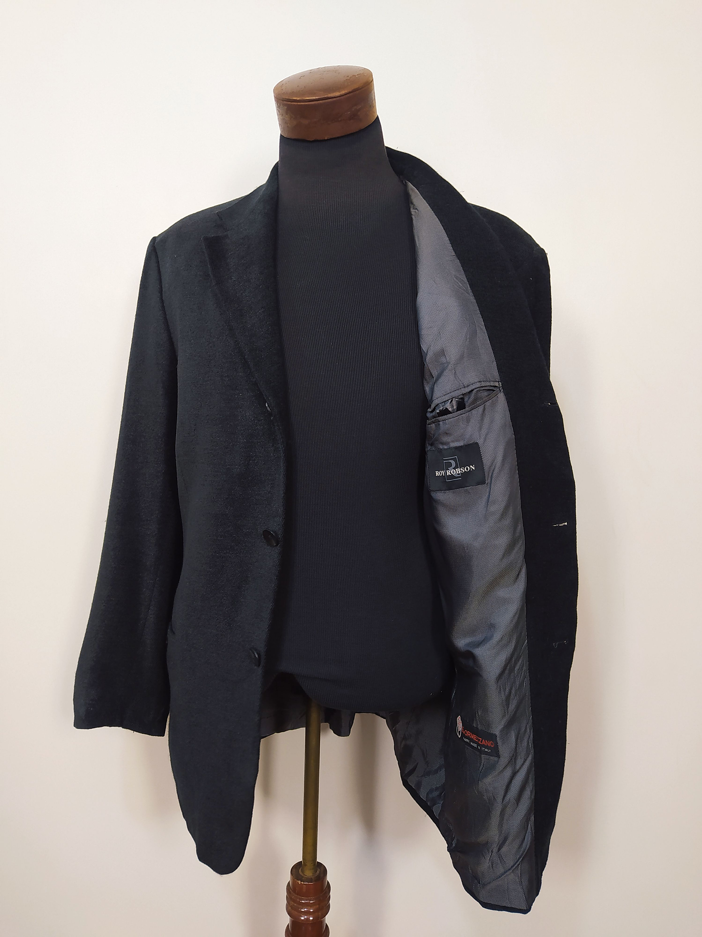 Chaqueta lana virgen Roy Robson Negro Talla L  4