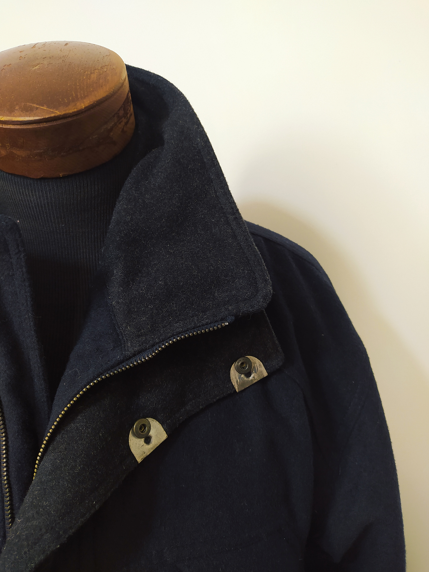 Abrigo lana hombre Simpatex impermeable azul TALLA L (C69) 7