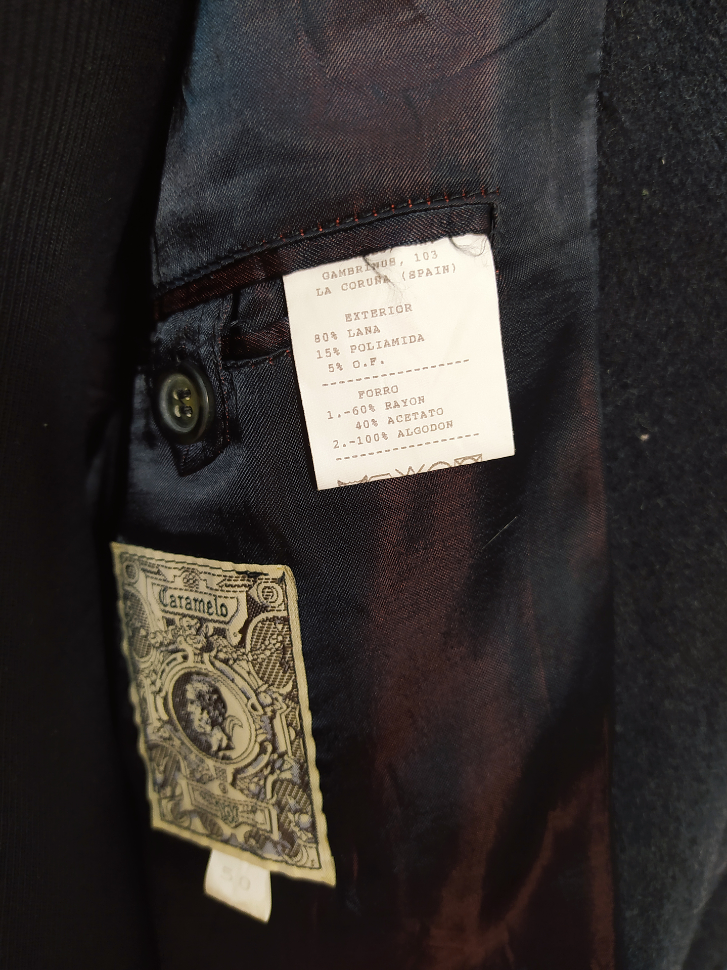 Abrigo hombre Caramelo lana plomo TALLA LXL (C74) 5