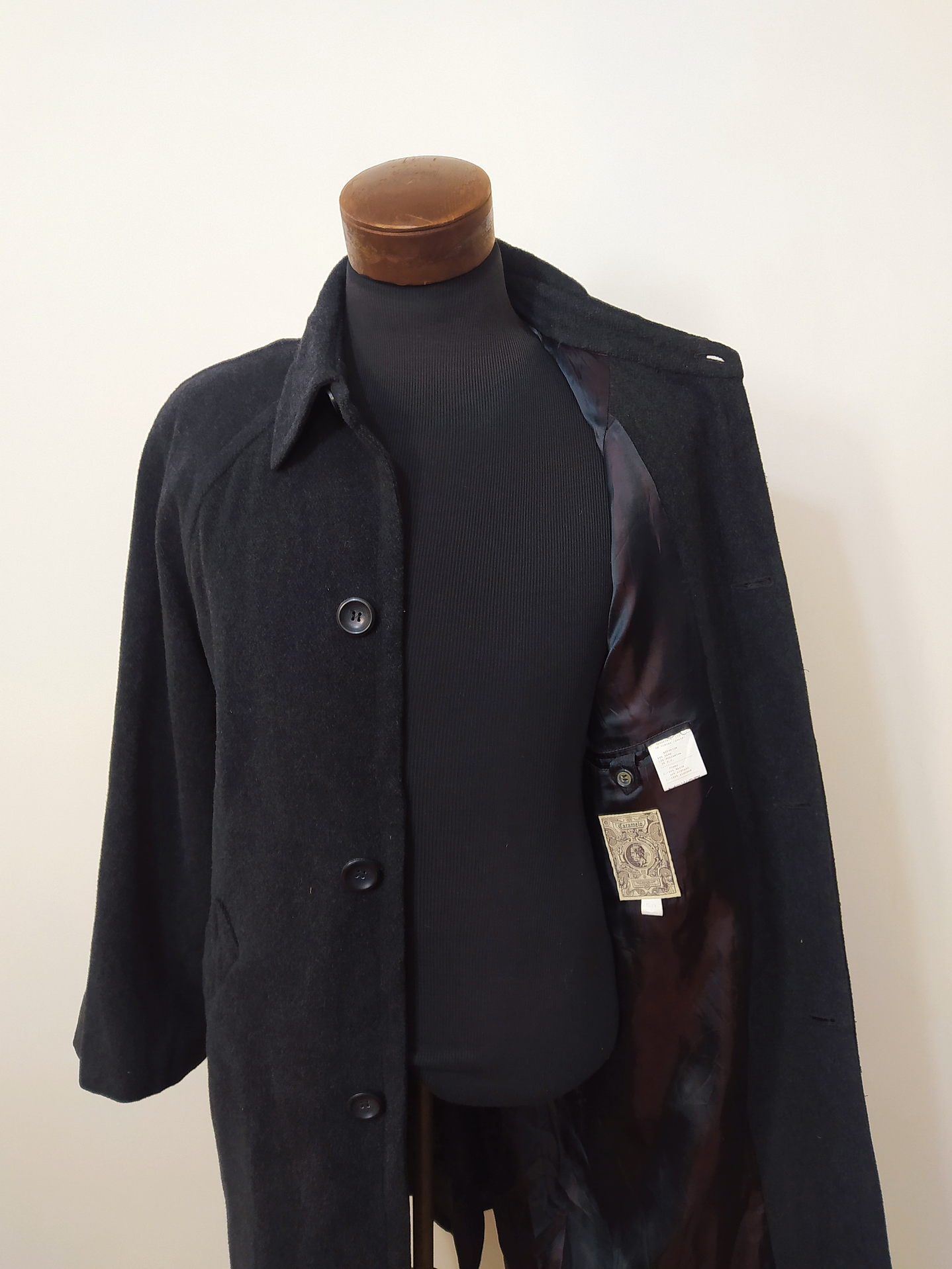 Abrigo hombre Caramelo lana plomo TALLA LXL (C74) 3