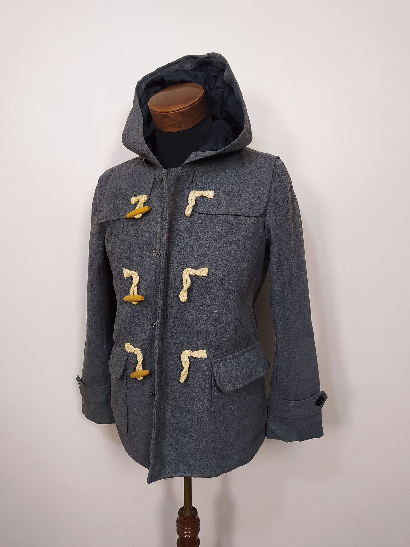 Abrigo montgomery lana hombre BLAZE premium Gris Talla SM - Código C89 1