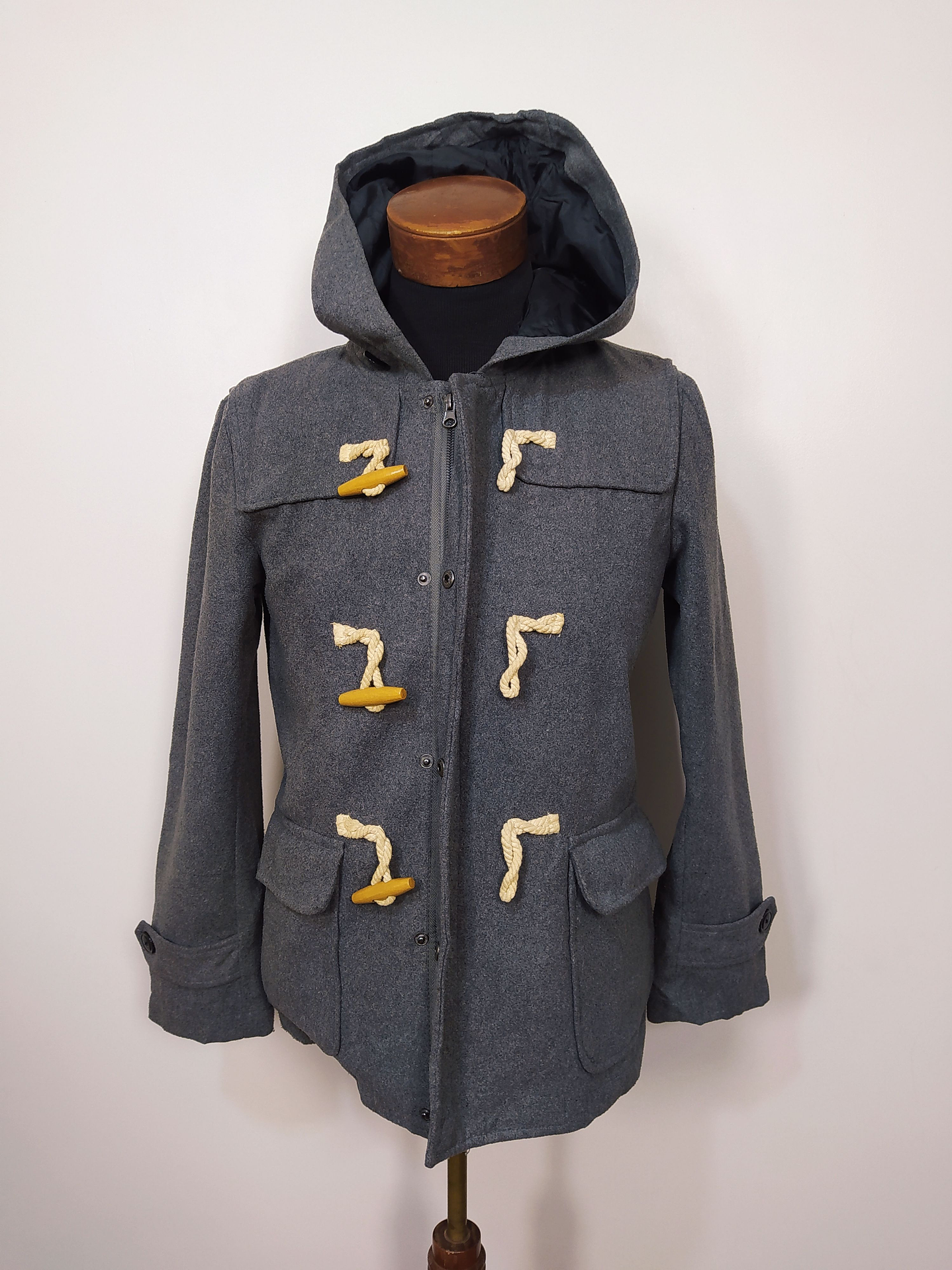 Abrigo montgomery lana hombre BLAZE premium Gris Talla SM - Código C89 3