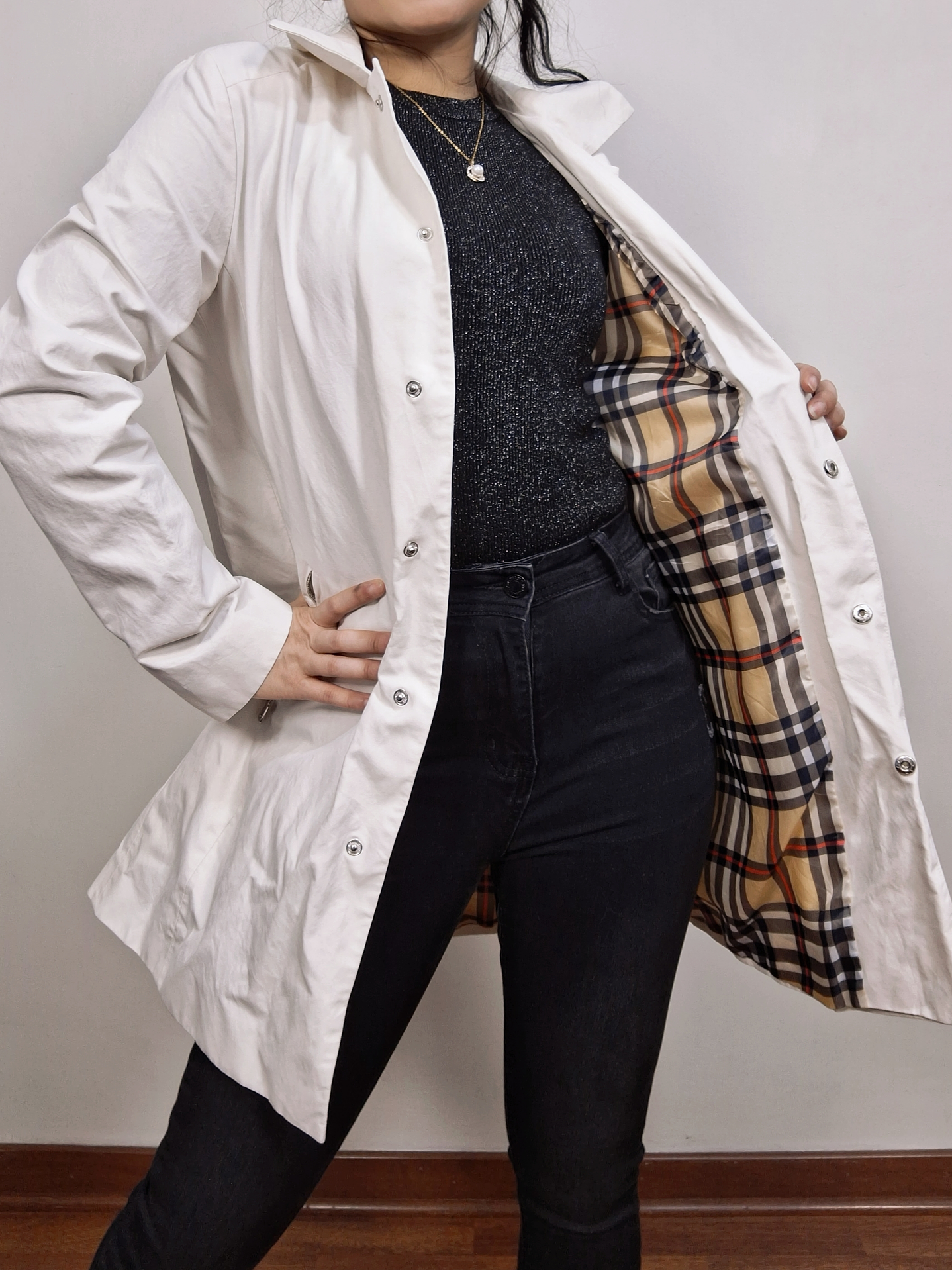 Gabardina blanca Marie Lund TALLA S - T11 2