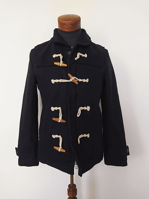 Abrigo montgomery lana hombre premium MENS BIGI Negro Talla S - Código C101