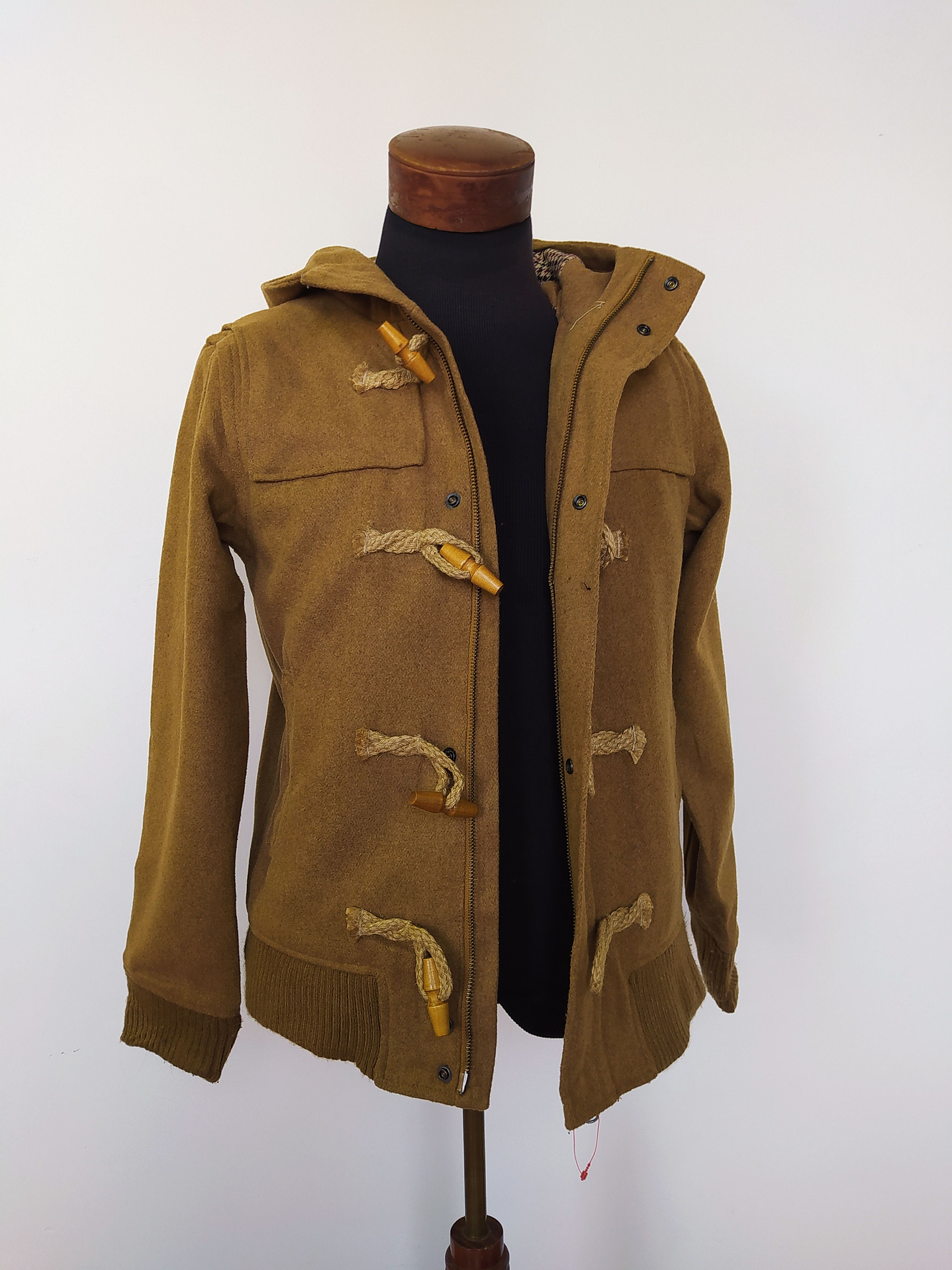 Abrigo montgomery lana OUT OF SIGHT Café Talla S - Código C104 1