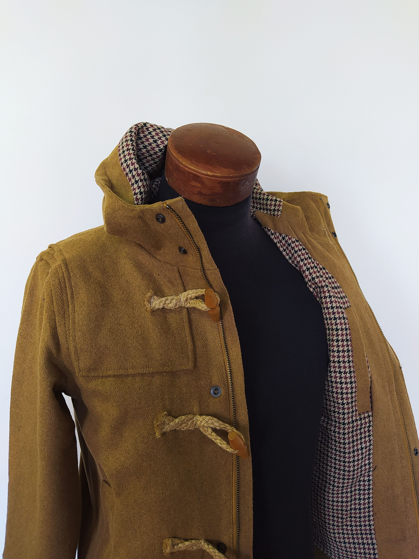 Abrigo montgomery lana OUT OF SIGHT Café Talla S - Código C104 5