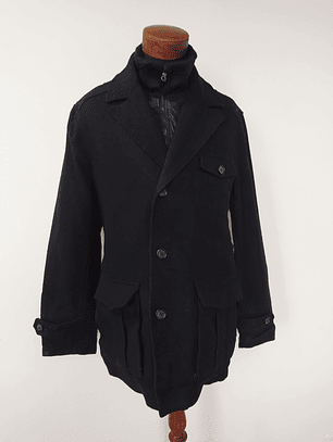 Abrigo lana hombre OK Negro Talla XL - Código C115