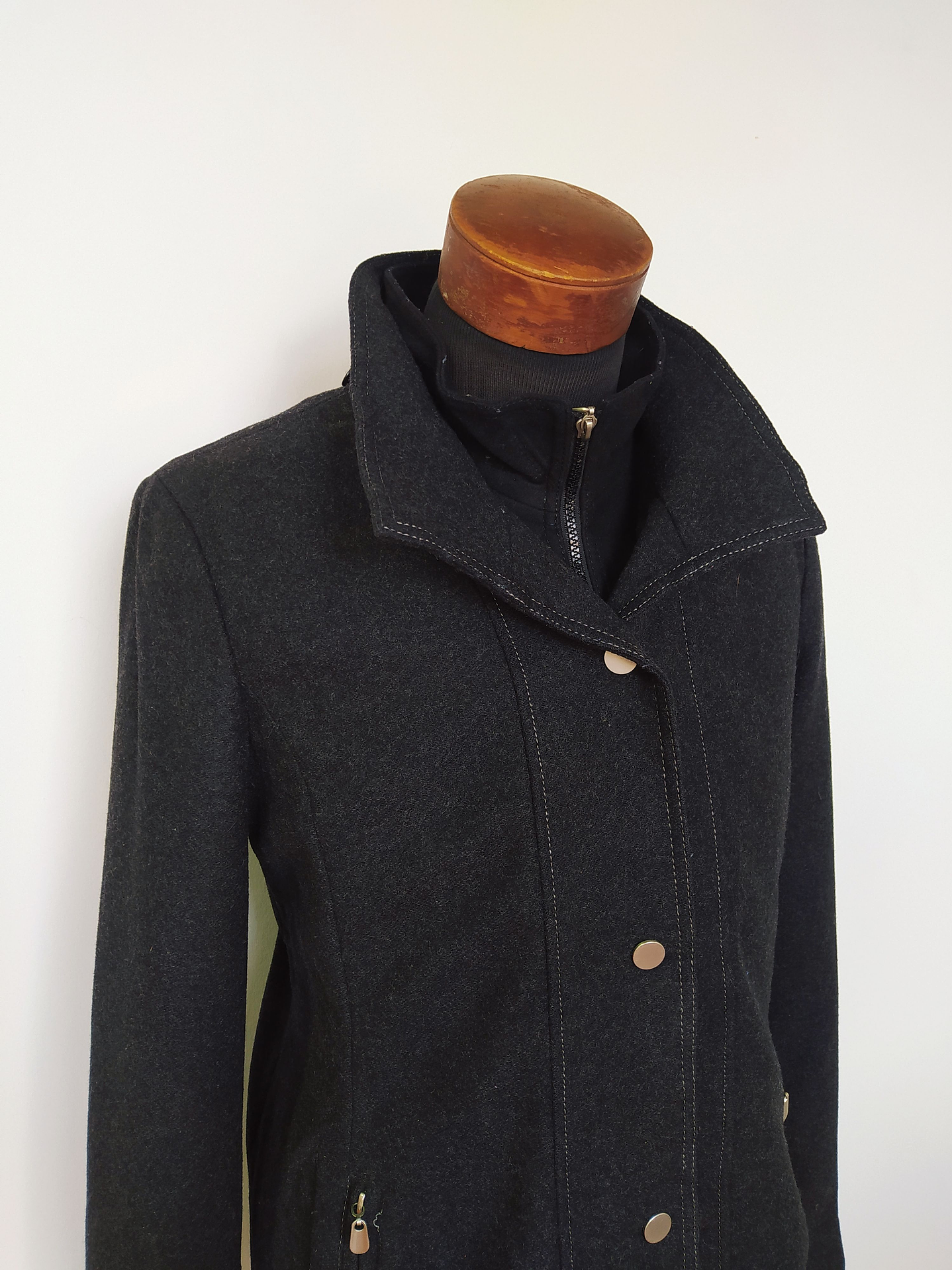 Abrigo lana hombre STREET Plomo Talla SM - Código C108 3