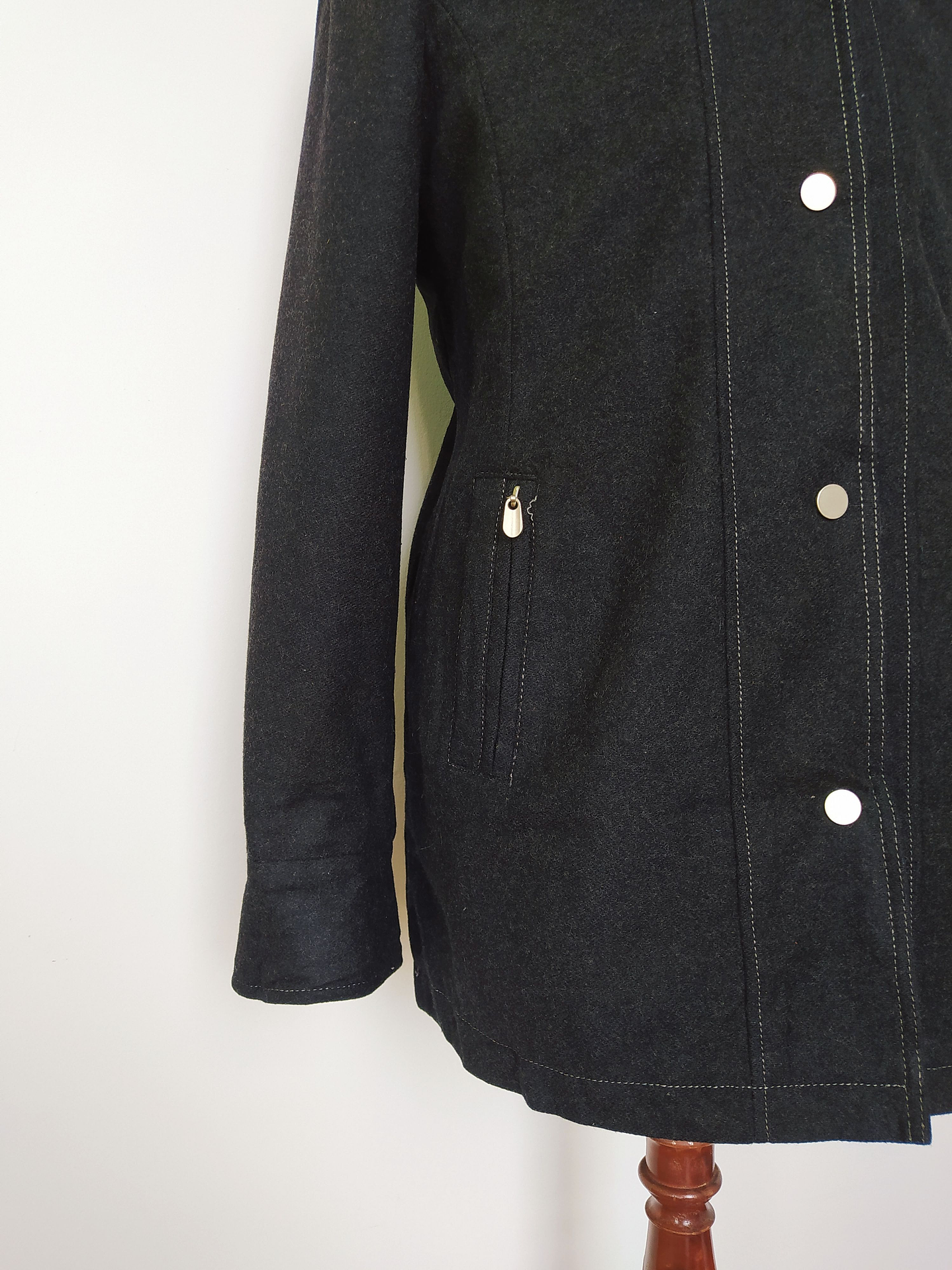 Abrigo lana hombre STREET Plomo Talla SM - Código C108 4