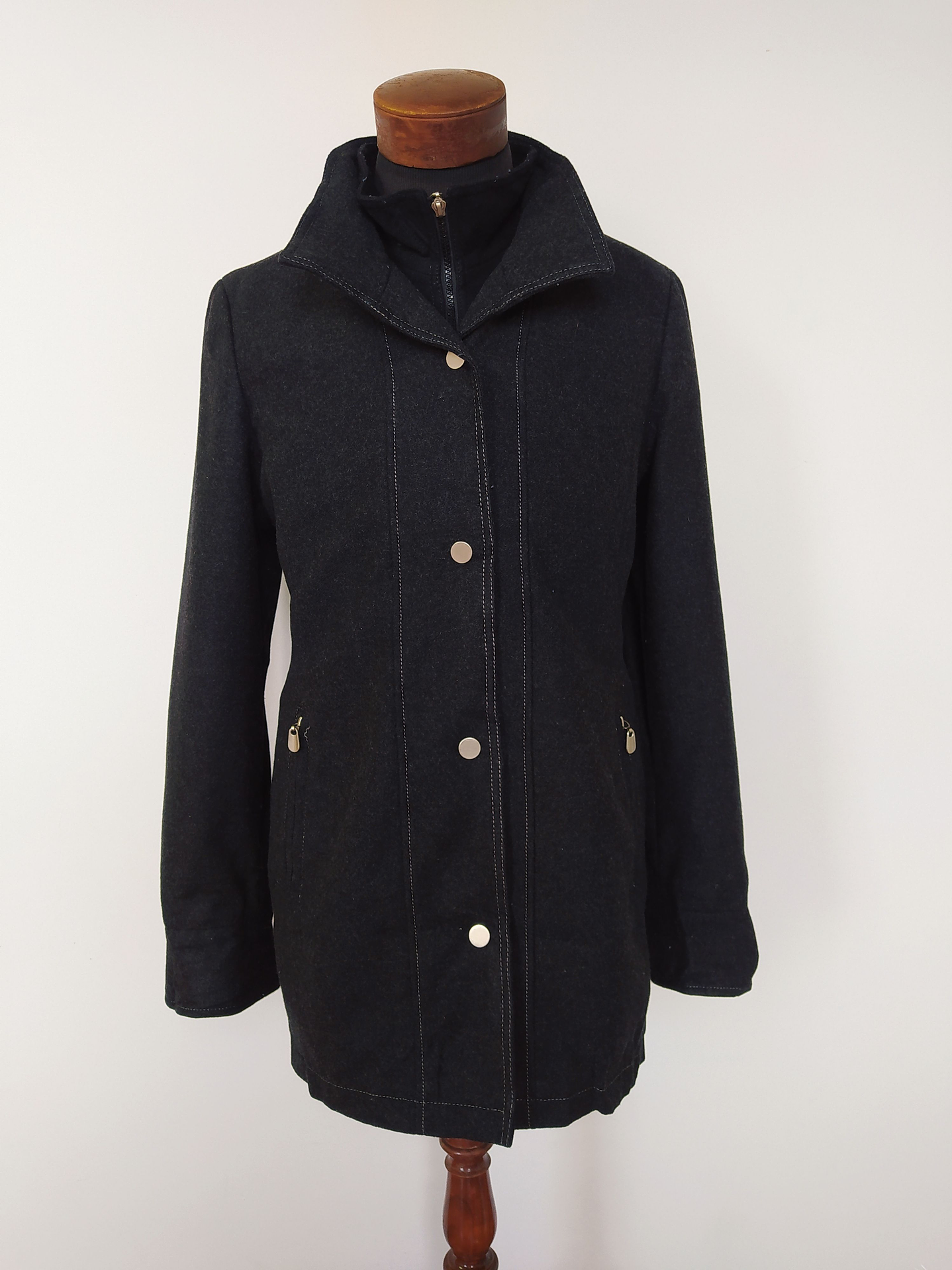 Abrigo lana hombre STREET Plomo Talla SM - Código C108 1