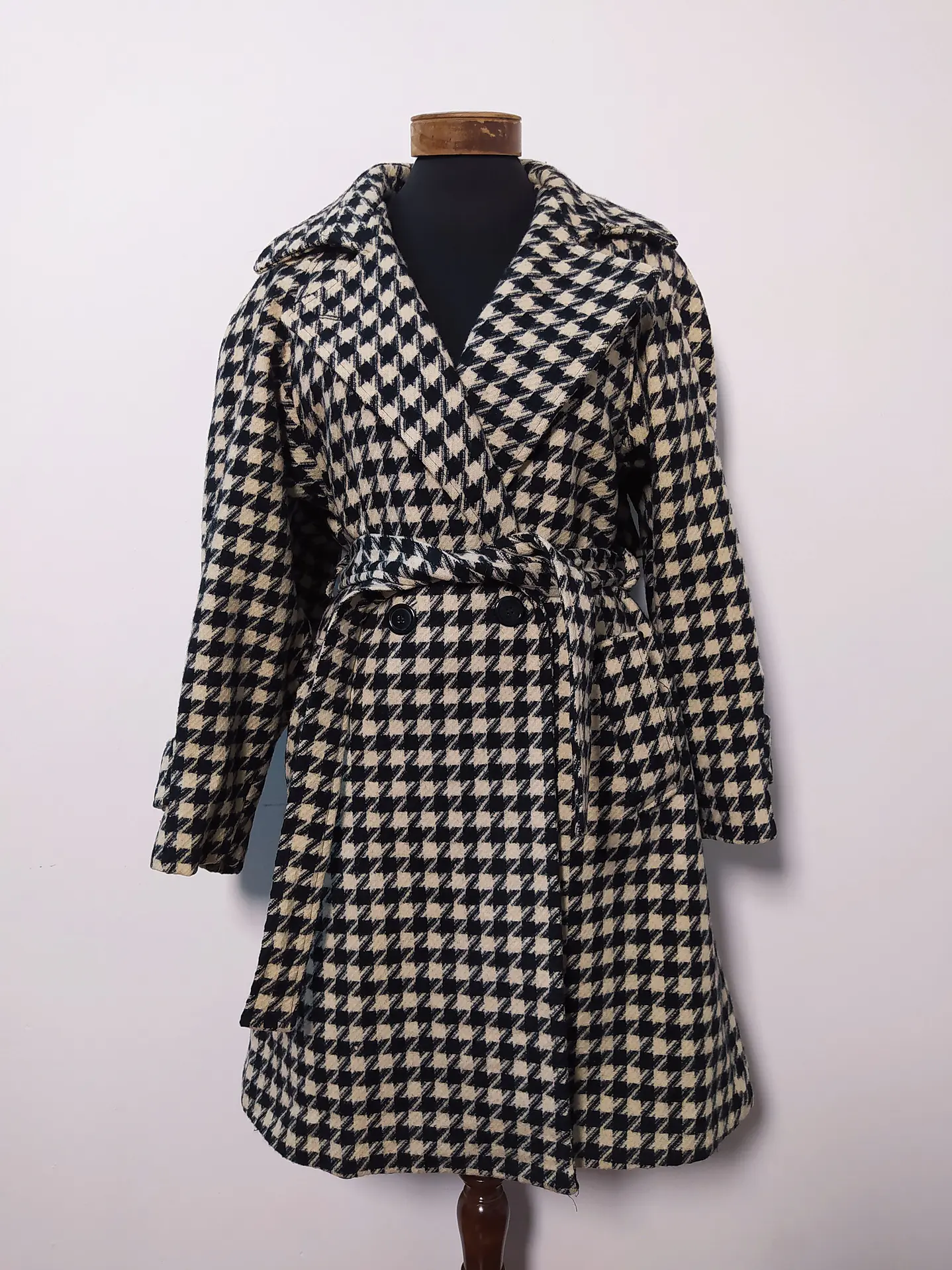 Abrigo mujer lana PAUL LEVY Pata de Gallo Talla L - MM80 1