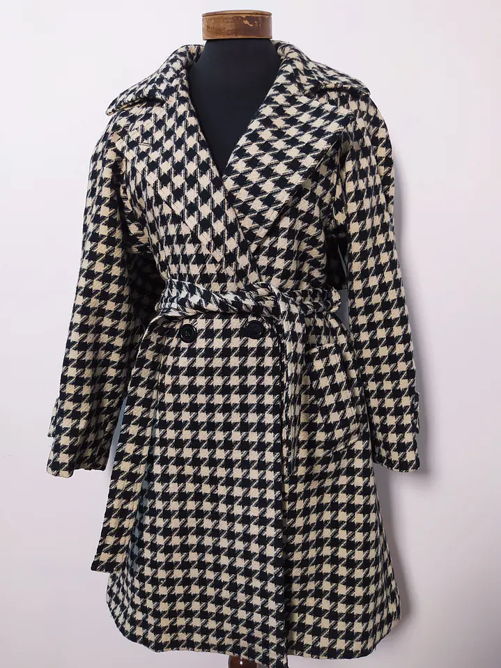 Abrigo mujer lana PAUL LEVY Pata de Gallo Talla L - MM80 2