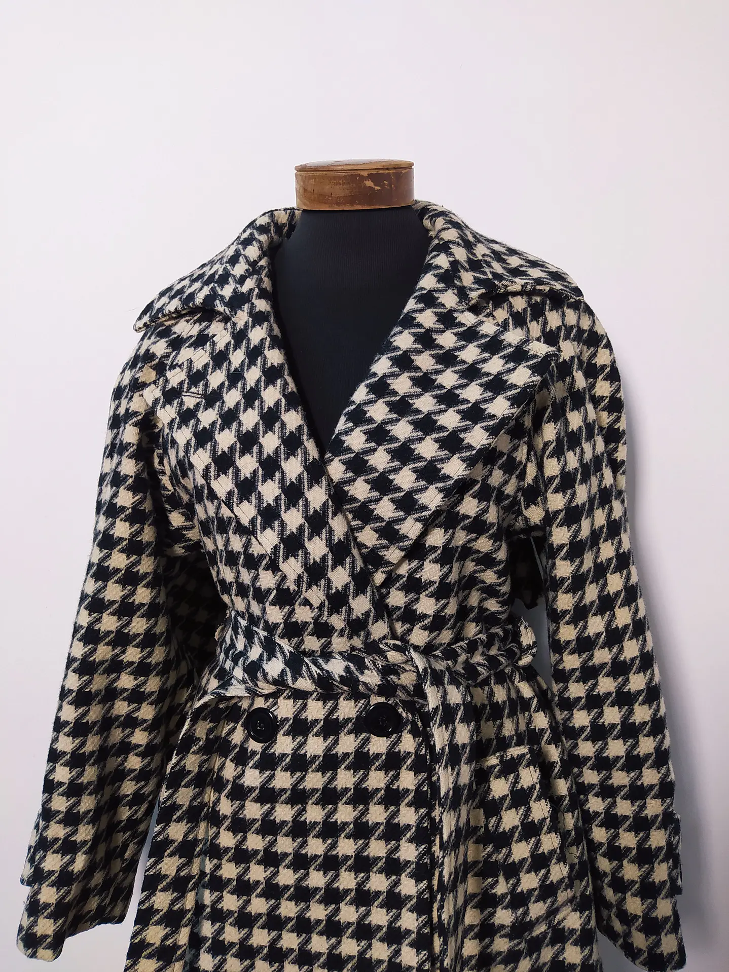 Abrigo mujer lana PAUL LEVY Pata de Gallo Talla L - MM80 3