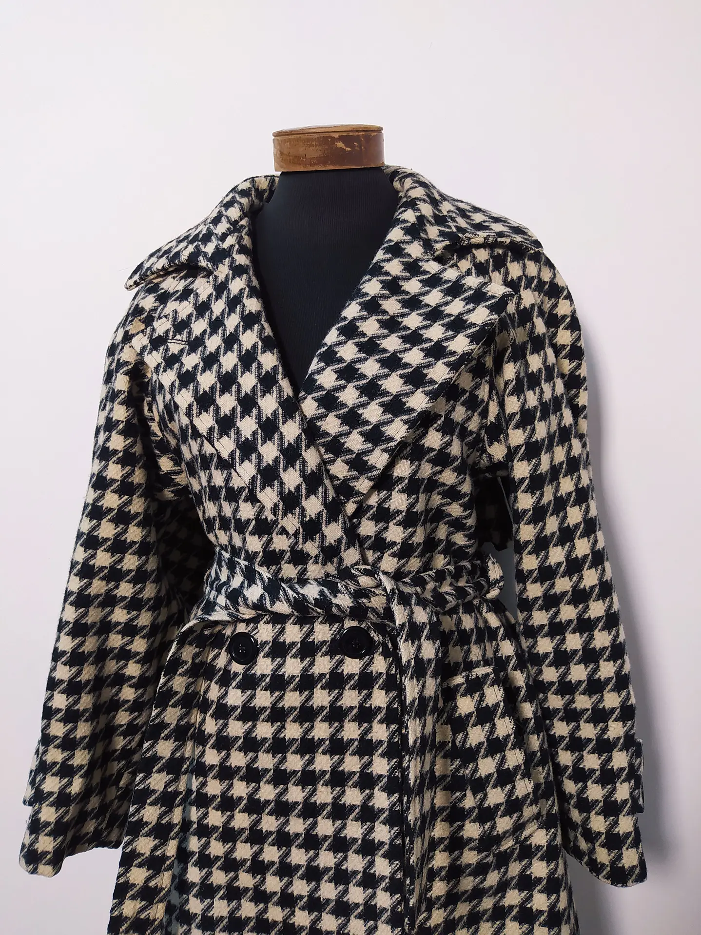 Abrigo mujer lana PAUL LEVY Pata de Gallo Talla L - MM80 4