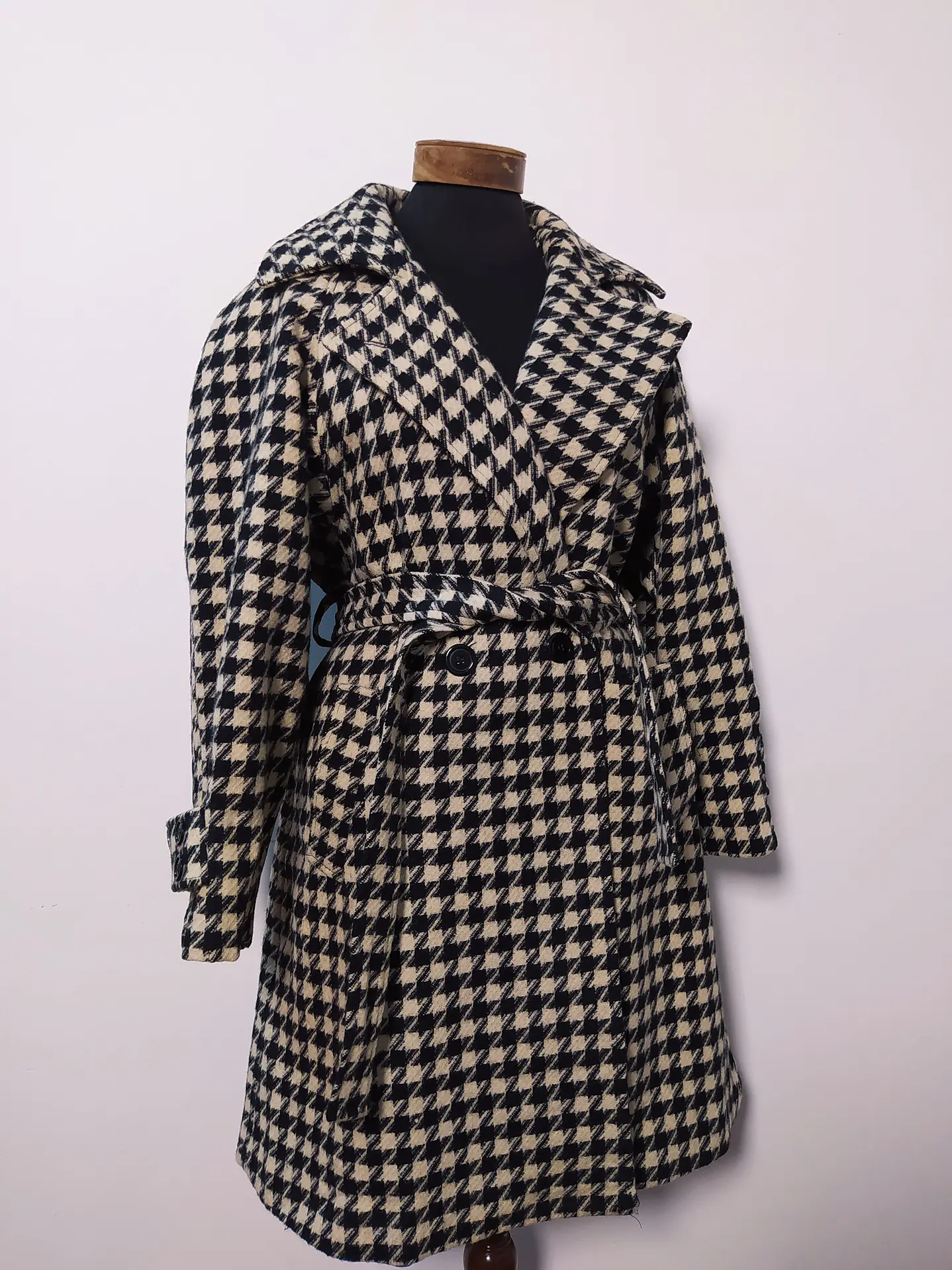 Abrigo mujer lana PAUL LEVY Pata de Gallo Talla L - MM80 6