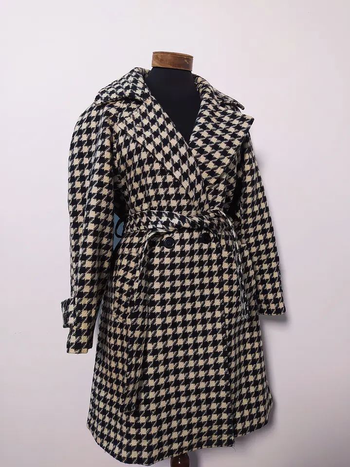 Abrigo mujer lana PAUL LEVY Pata de Gallo Talla L - MM80 6