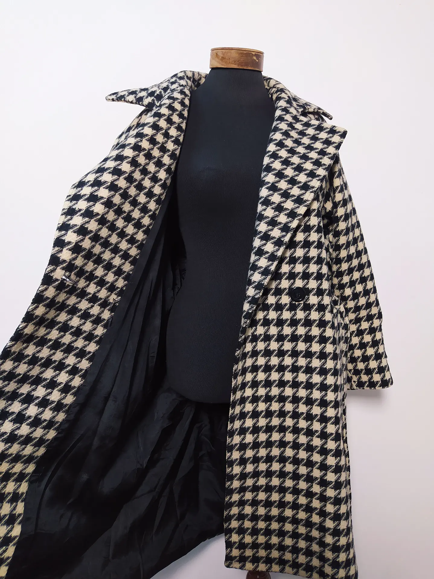 Abrigo mujer lana PAUL LEVY Pata de Gallo Talla L - MM80 8