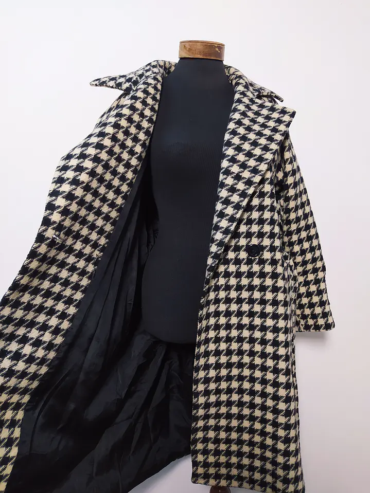 Abrigo mujer lana PAUL LEVY Pata de Gallo Talla L - MM80 8