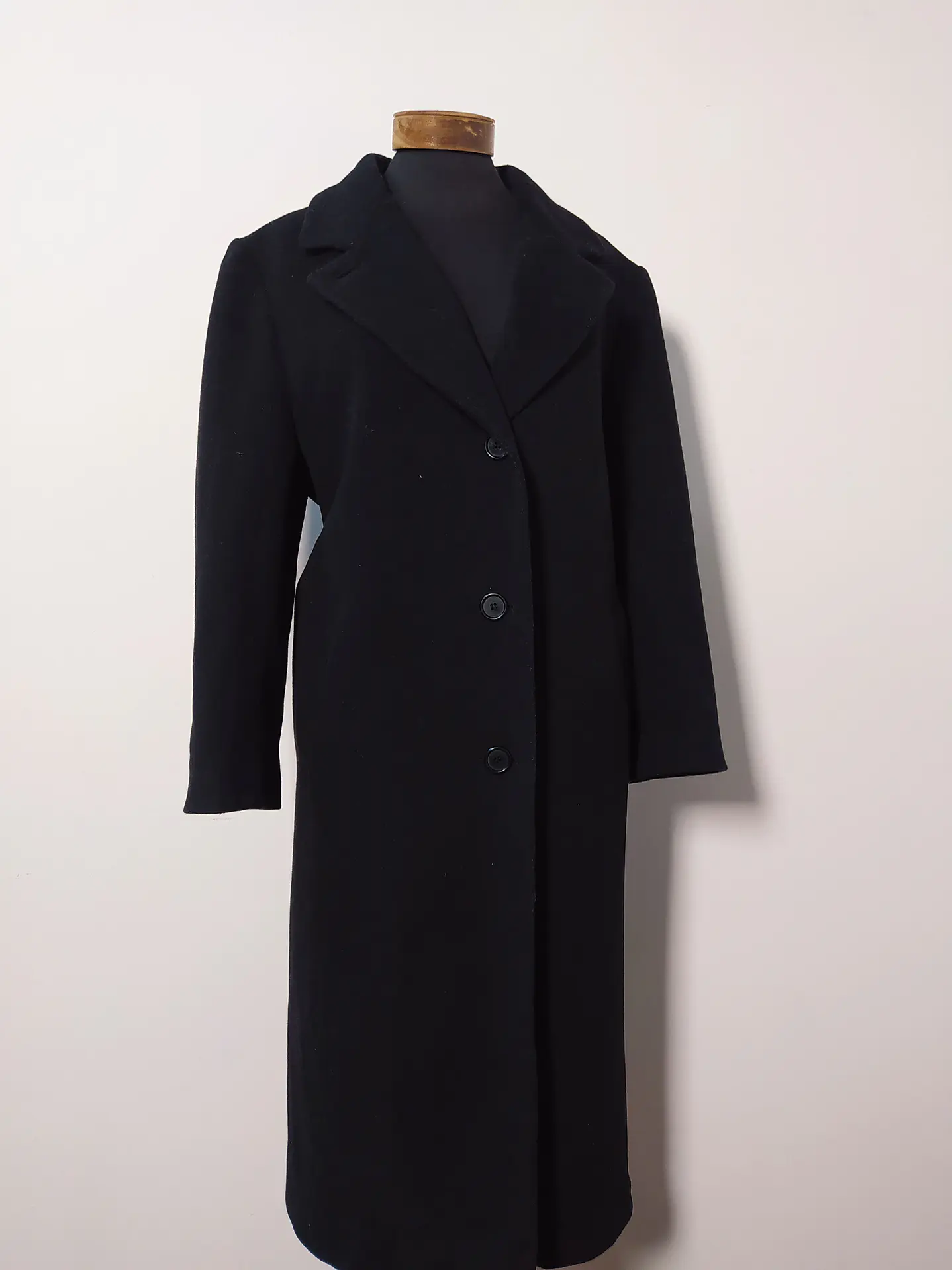 Abrigo largo mujer pura lana FORECASTER Negro Talla LXL - MM87 2