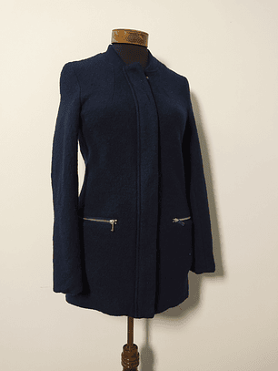 Abrigo mujer lana H&M Azul Talla XS - MM90