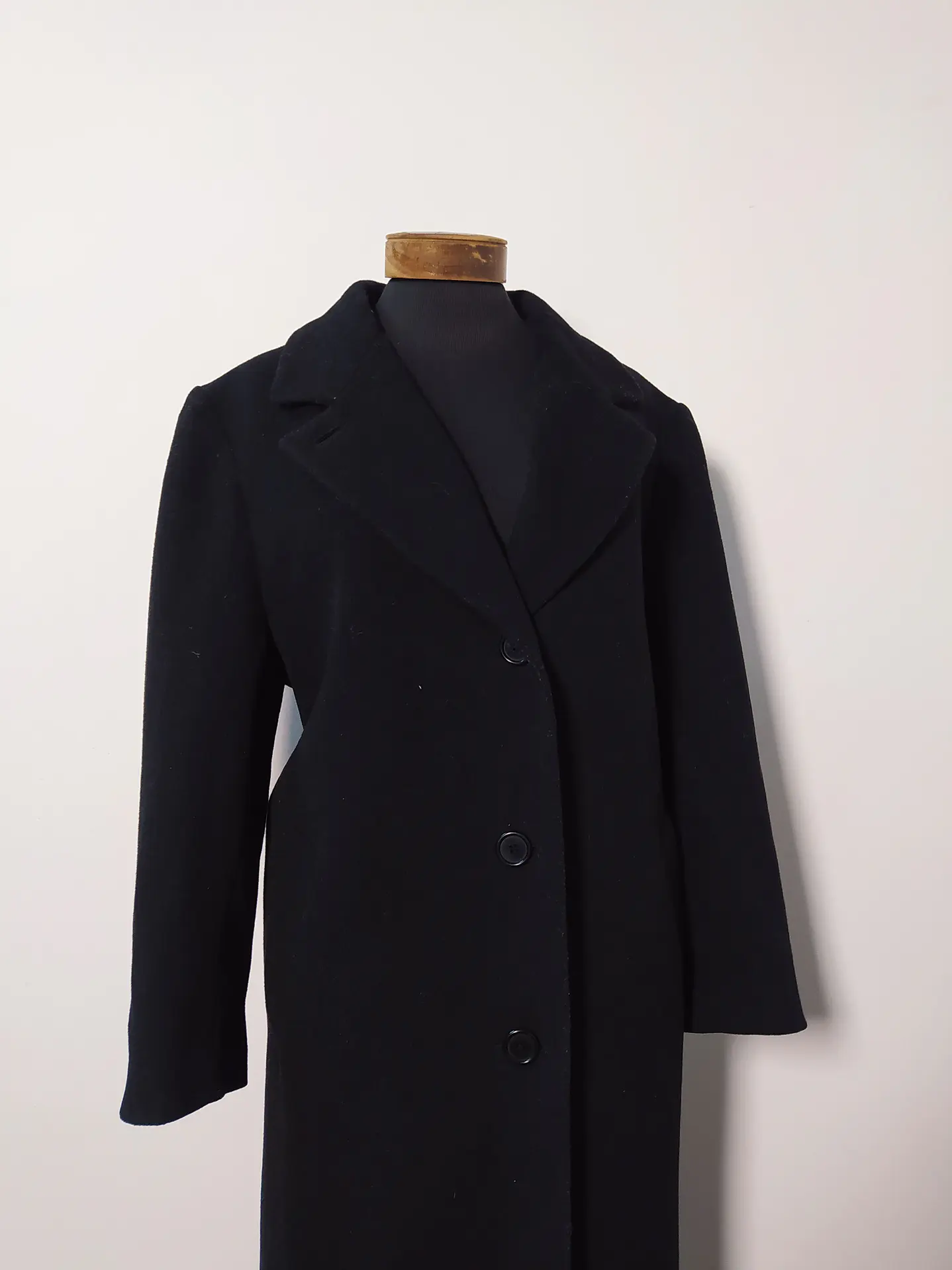 Abrigo largo mujer pura lana FORECASTER Negro Talla LXL - MM87 3