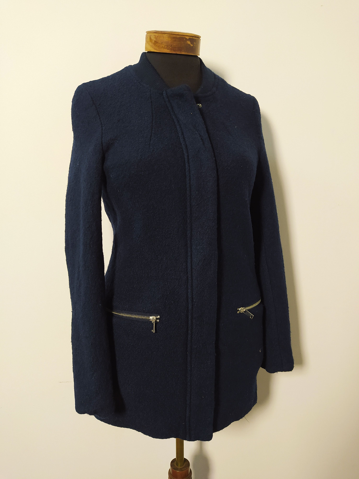 Abrigo mujer lana H&M Azul Talla XS - MM90 2