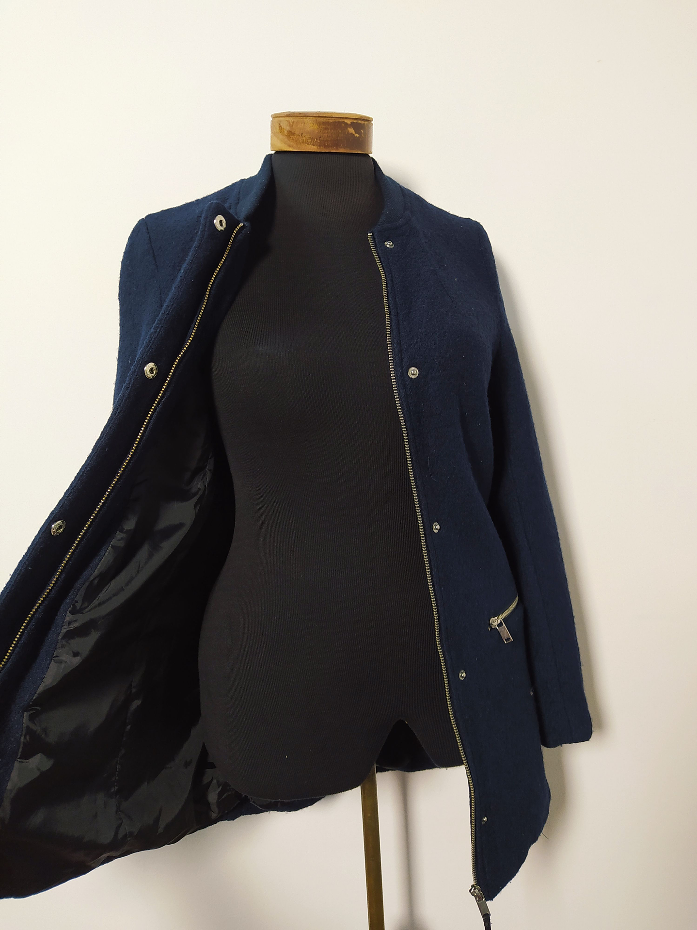 Abrigo mujer lana H&M Azul Talla XS - MM90 6