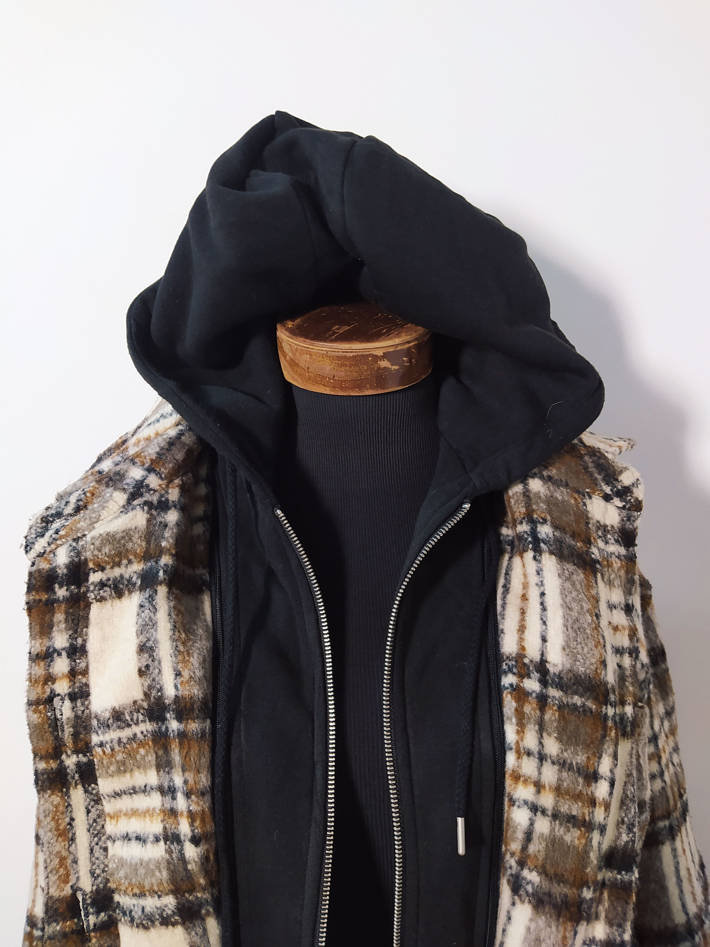 Abrigo mujer largo tipo leñadora AVS LES FILLES Escocés Talla ML - MM91 7