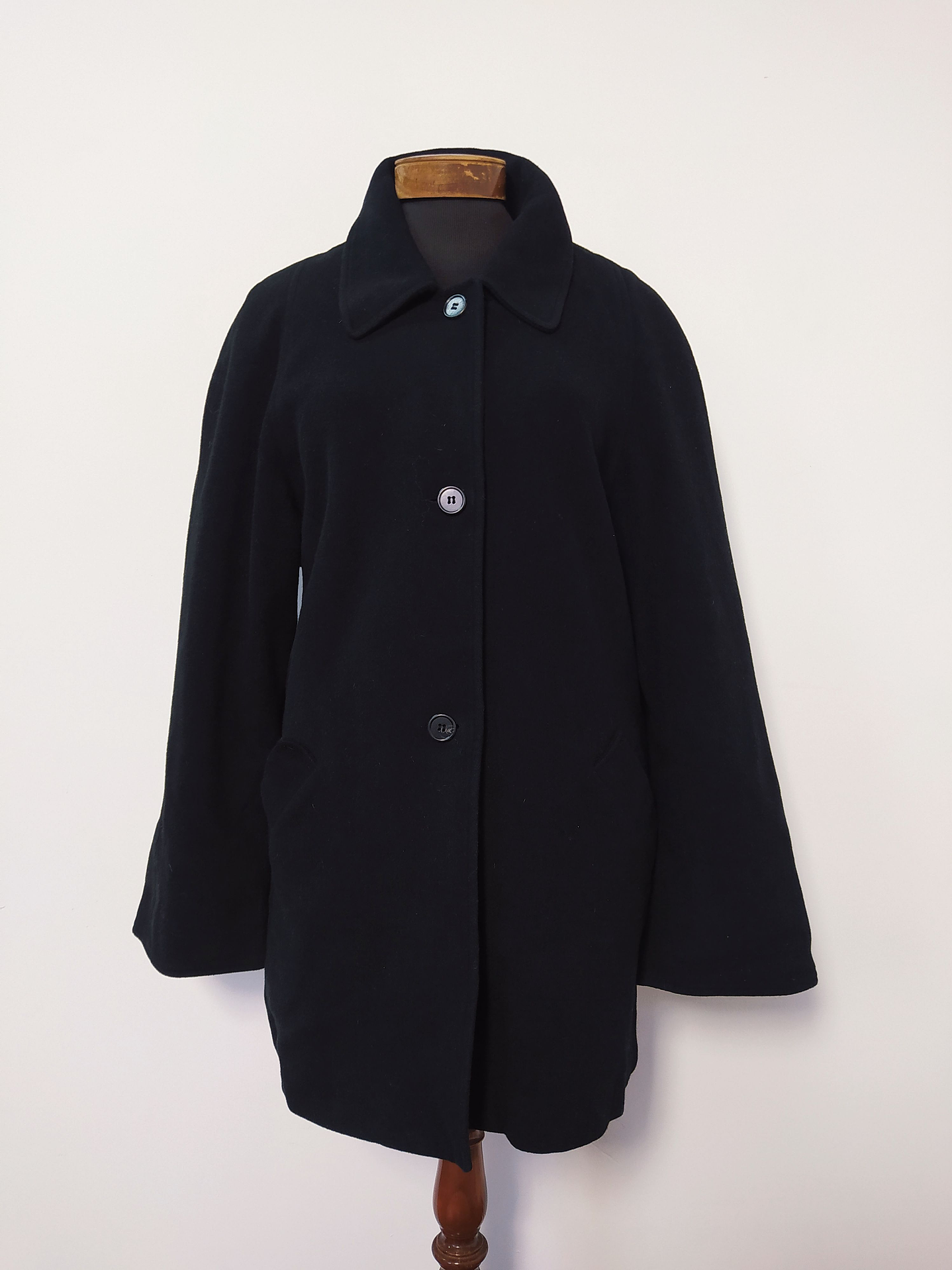 Abrigo mujer lana JULIA FIASCHI Negro Talla LXL - MM52 1