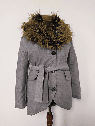 Chaqueta mujer con pelo - Gris Talla XS/S - MM61