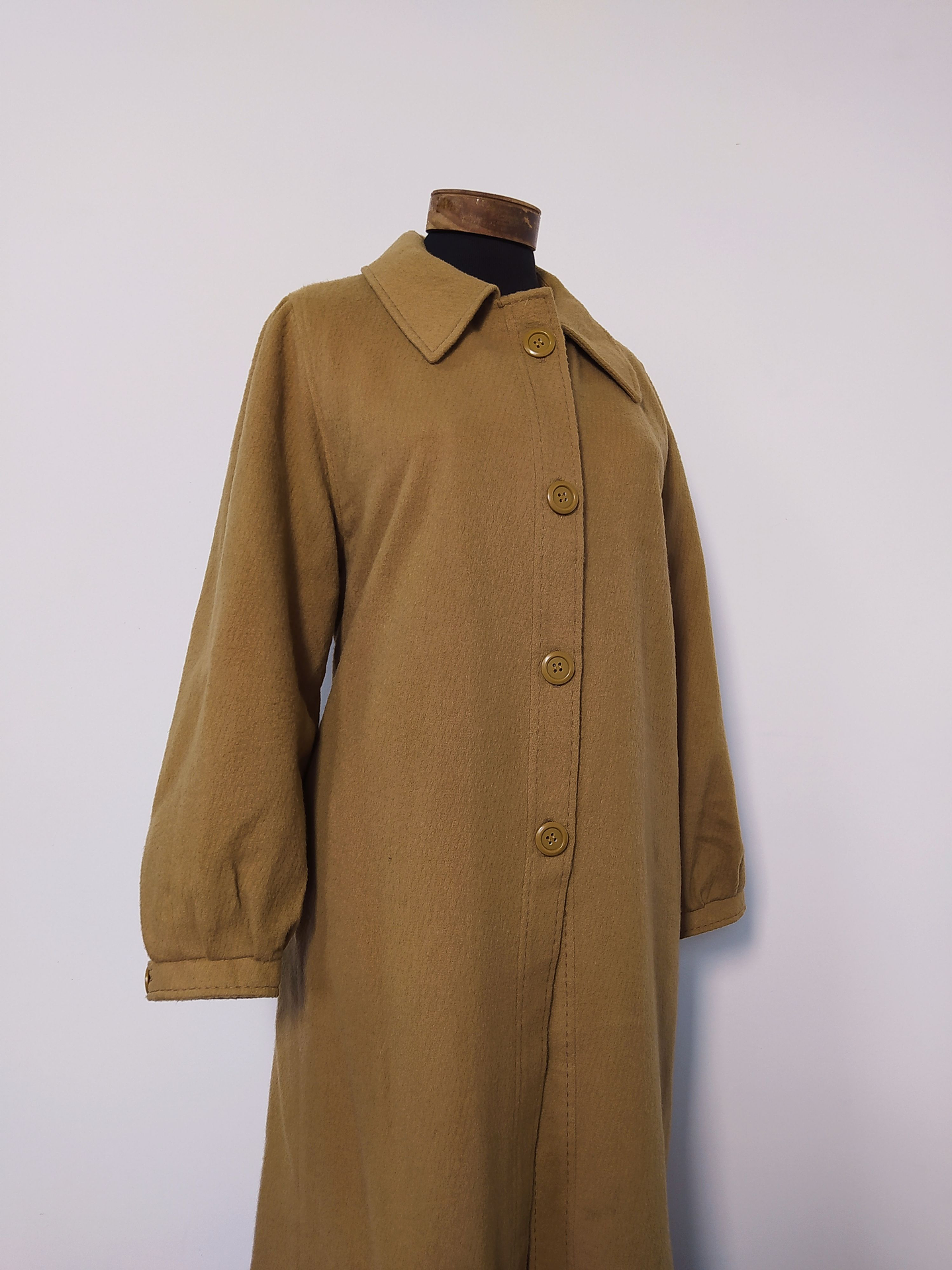 Abrigo largo mujer lana TETEKS Camel lujo Talla LXL - MM63 3