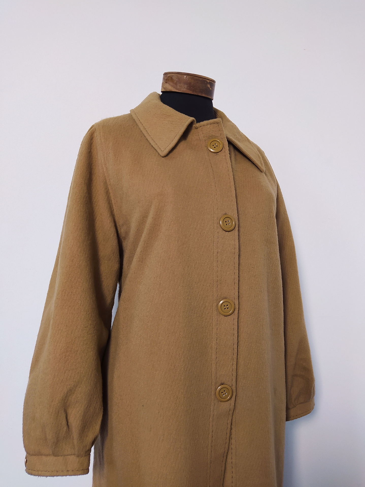 Abrigo largo mujer lana TETEKS Camel lujo Talla LXL - MM63 4