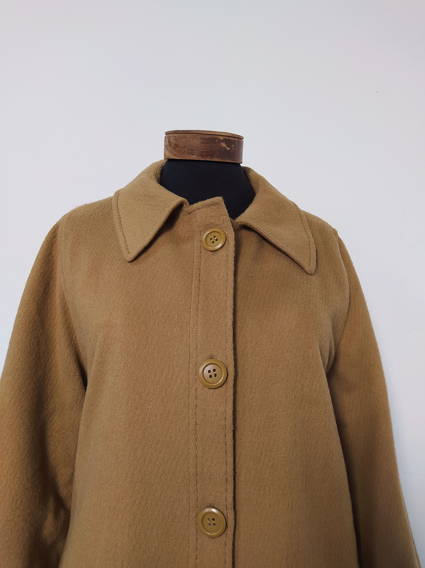 Abrigo largo mujer lana TETEKS Camel lujo Talla LXL - MM63 5