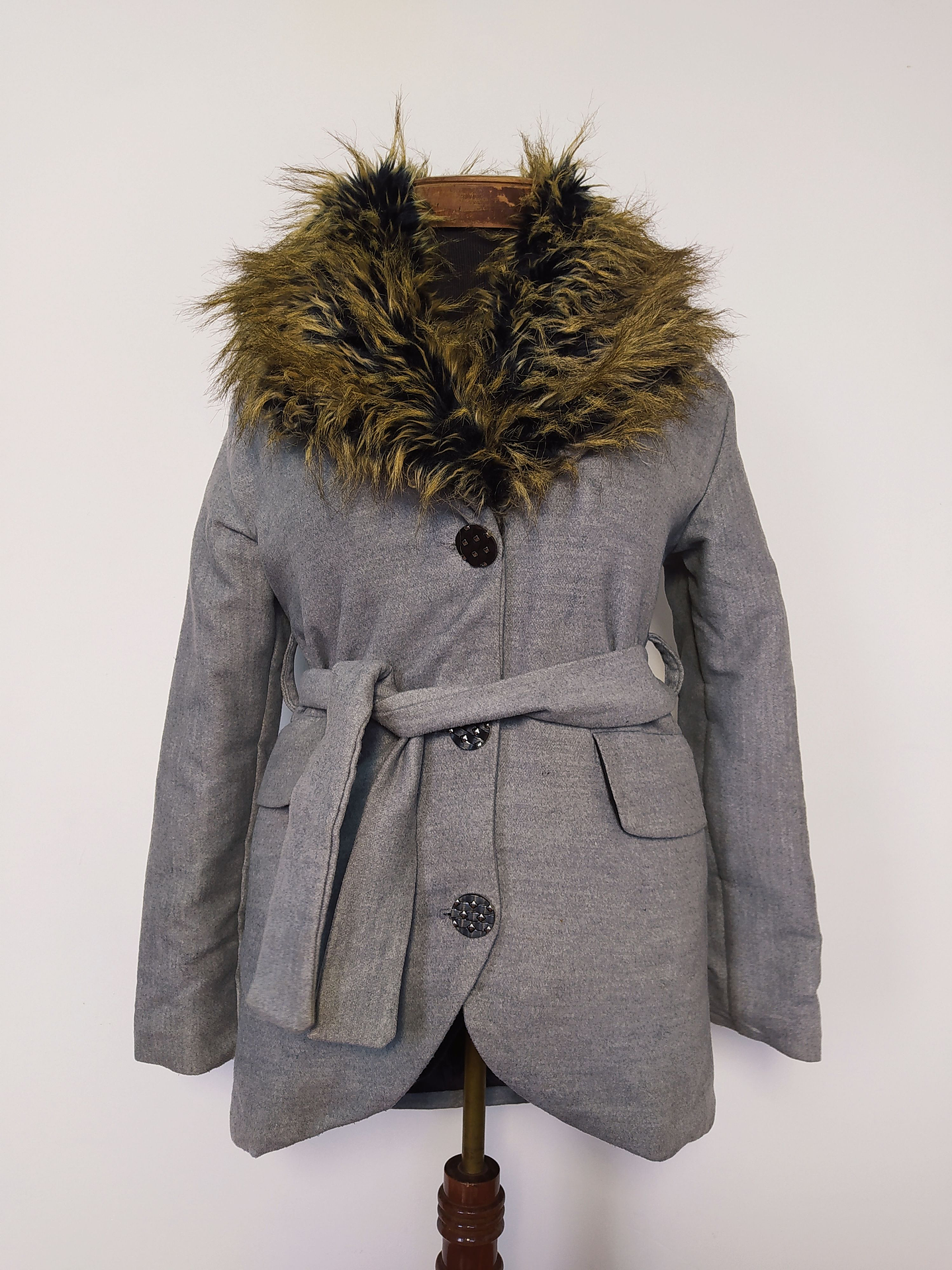 Chaqueta mujer con pelo - Gris Talla XS/S - MM61 2