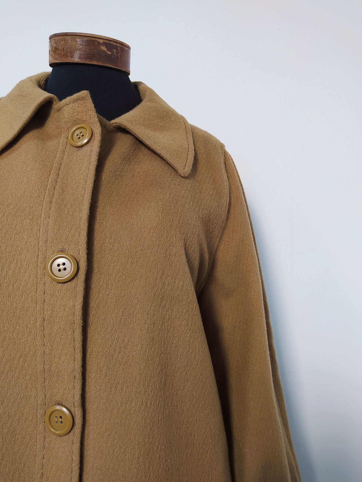 Abrigo largo mujer lana TETEKS Camel lujo Talla LXL - MM63 6