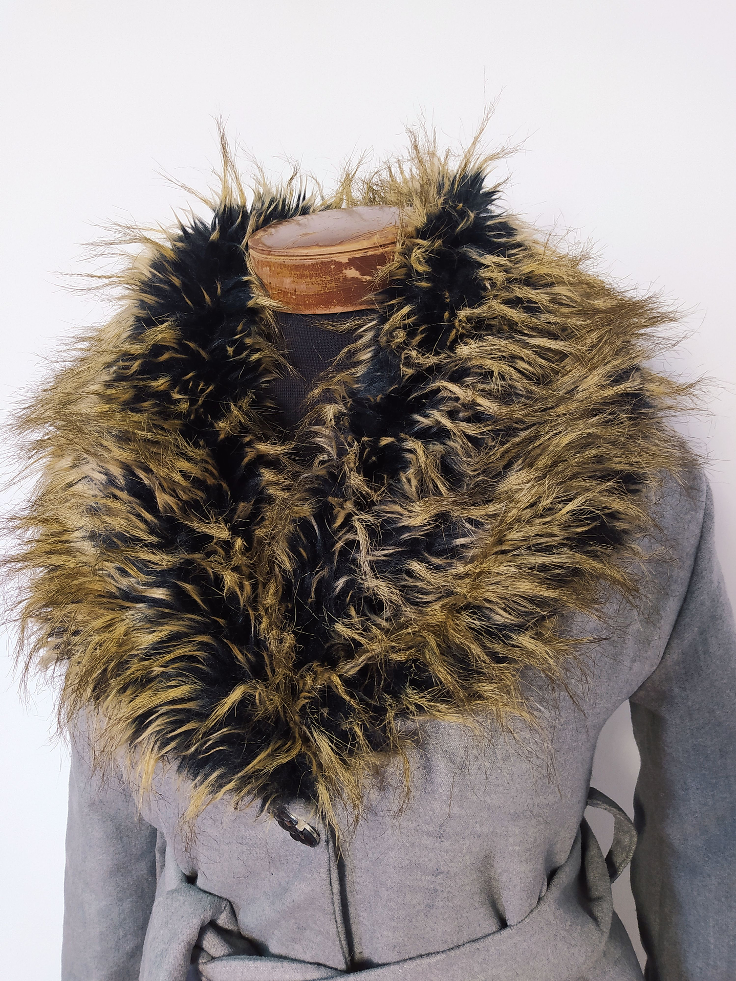 Chaqueta mujer con pelo - Gris Talla XS/S - MM61 3