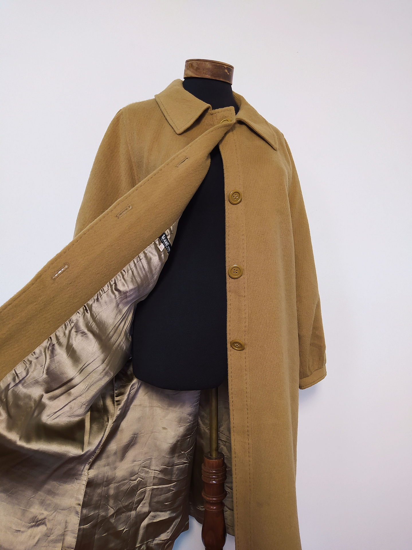 Abrigo largo mujer lana TETEKS Camel lujo Talla LXL - MM63 8