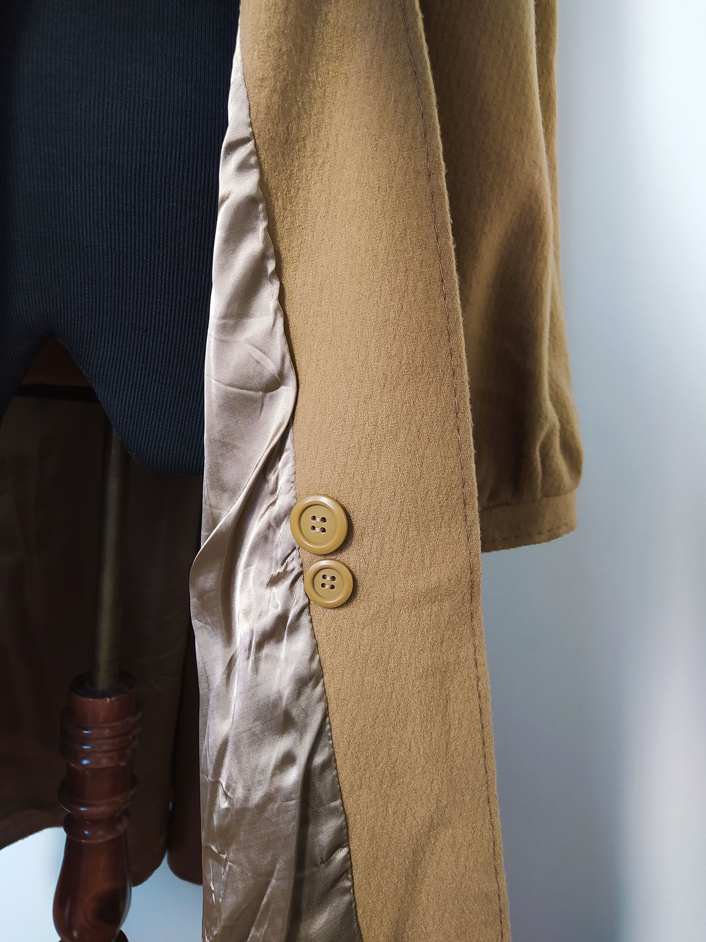 Abrigo largo mujer lana TETEKS Camel lujo Talla LXL - MM63 9