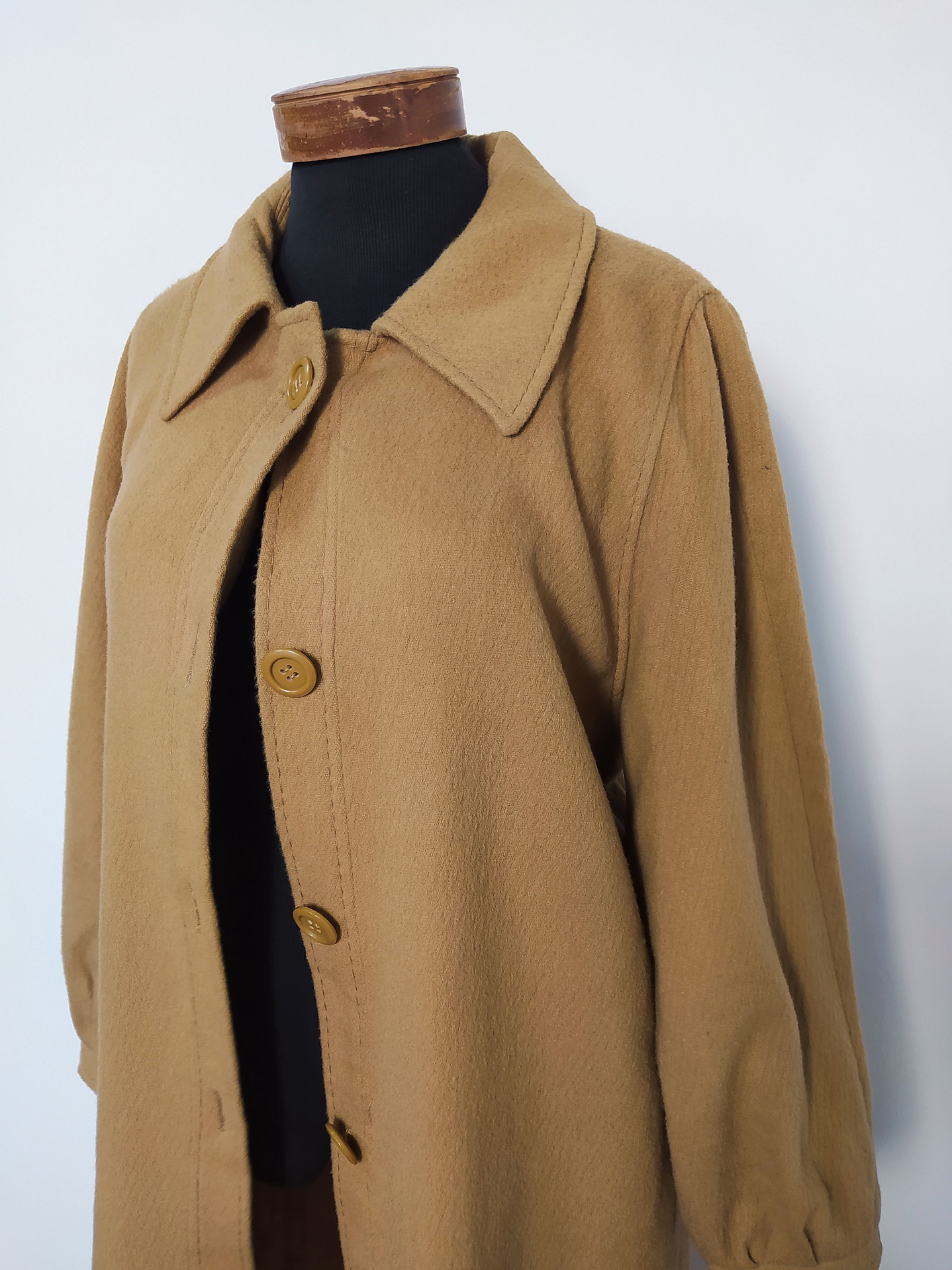 Abrigo largo mujer lana TETEKS Camel lujo Talla LXL - MM63 10