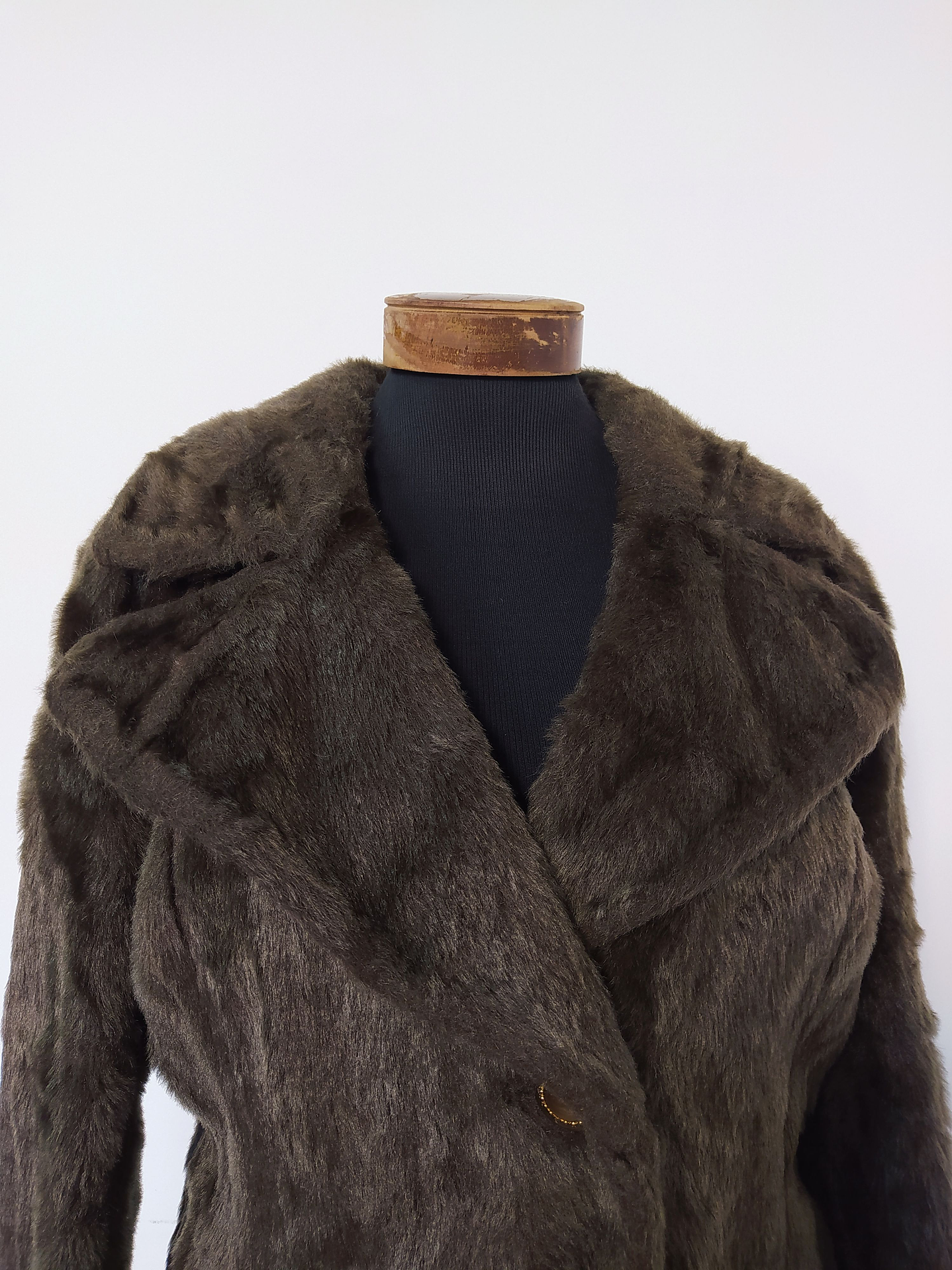 Abrigo mujer Piel VIEDMA MADRID grueso Café Talla ML - MM75 3