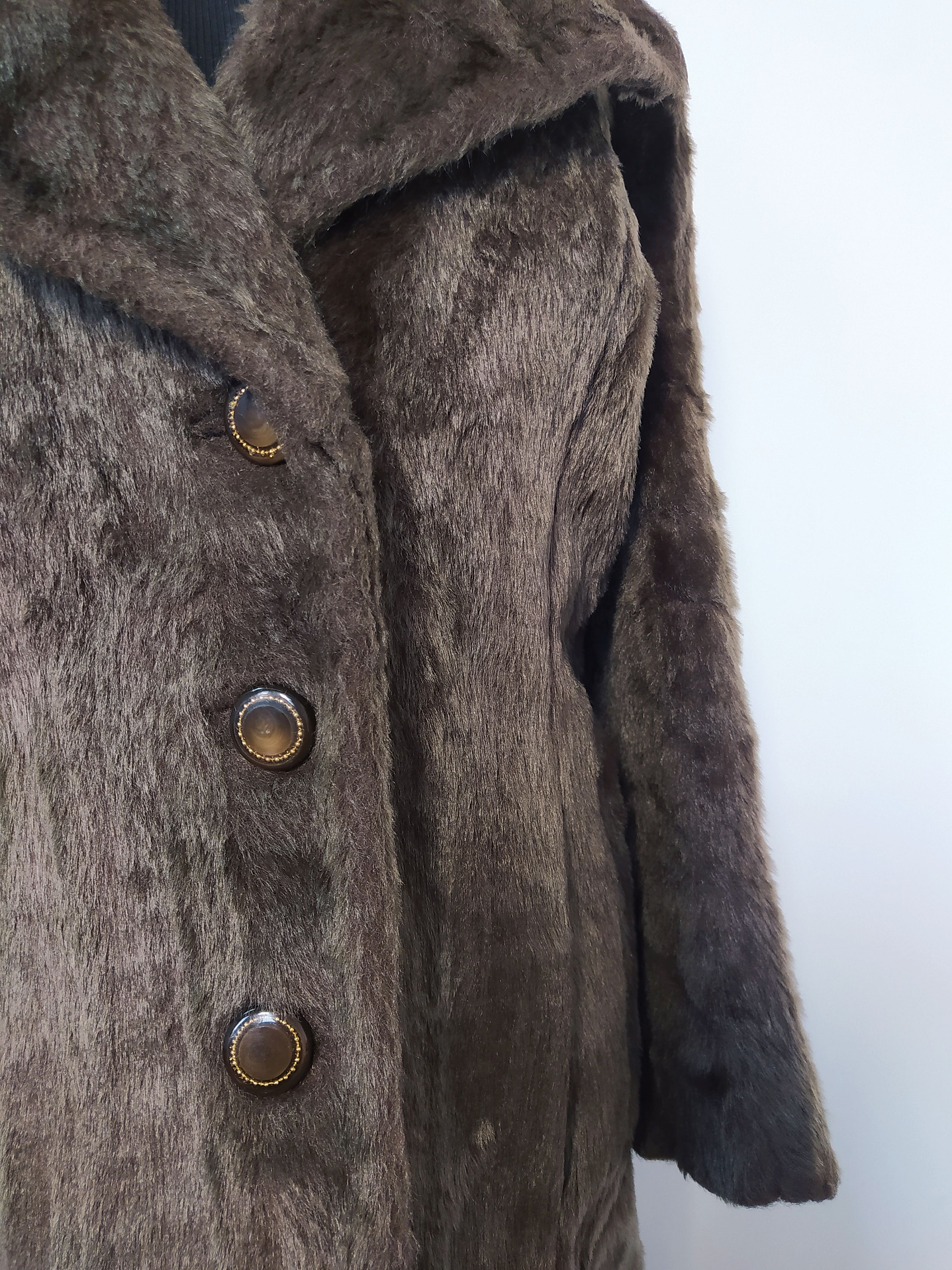 Abrigo mujer Piel VIEDMA MADRID grueso Café Talla ML - MM75 4