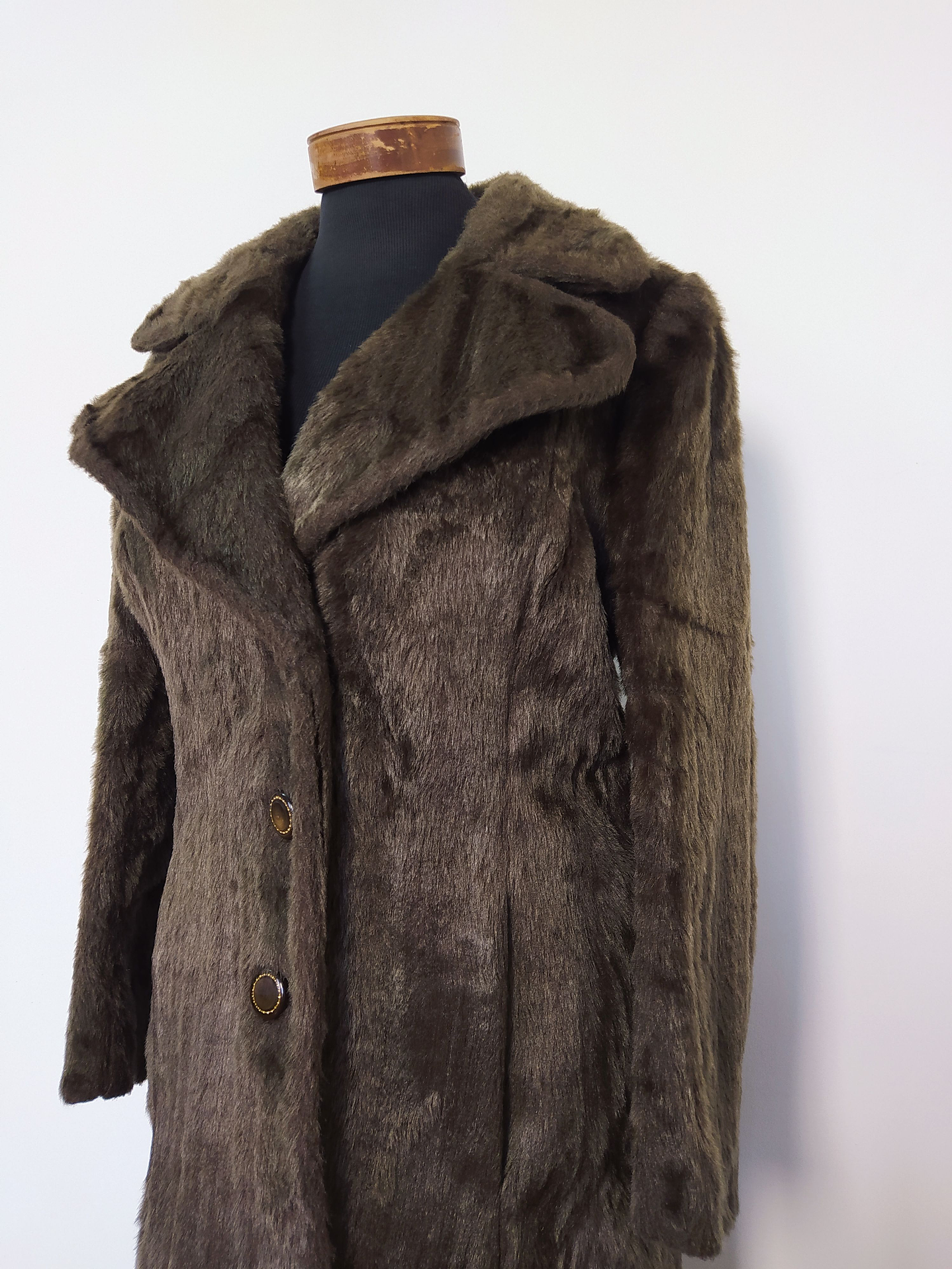 Abrigo mujer Piel VIEDMA MADRID grueso Café Talla ML - MM75 5