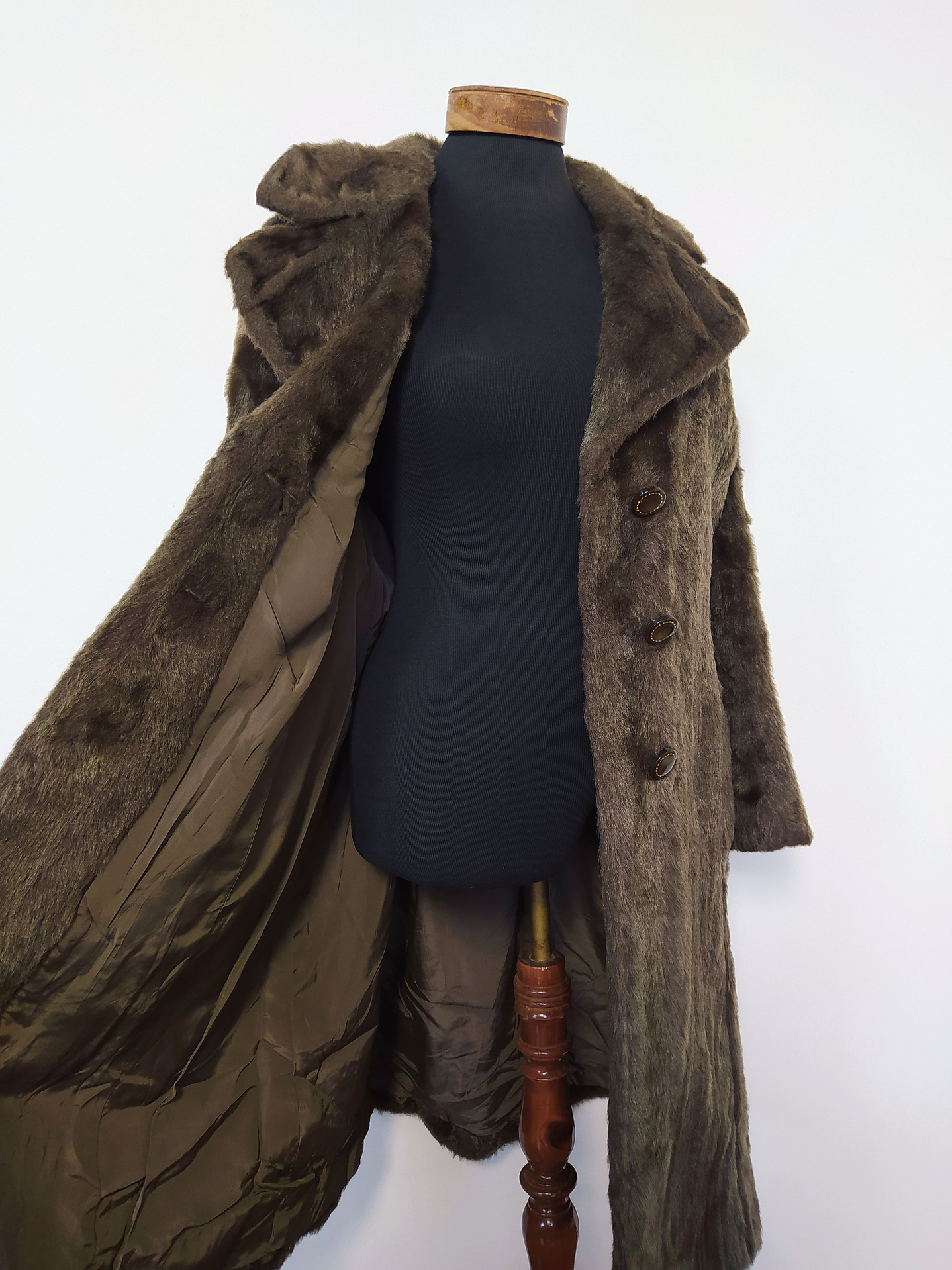 Abrigo mujer Piel VIEDMA MADRID grueso Café Talla ML - MM75 6