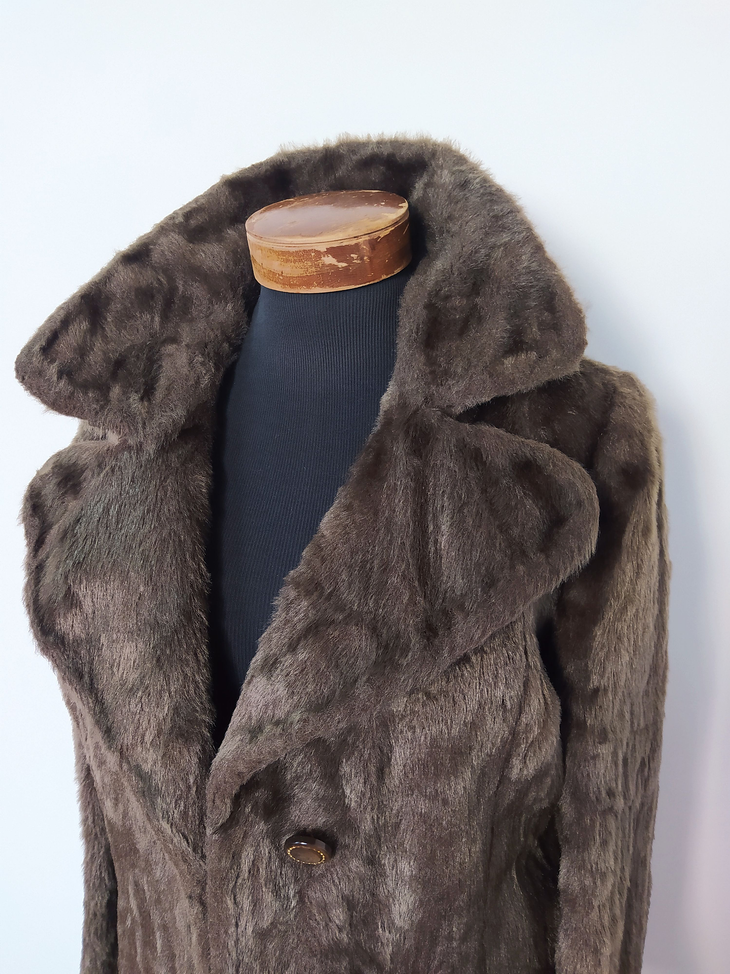 Abrigo mujer Piel VIEDMA MADRID grueso Café Talla ML - MM75 8