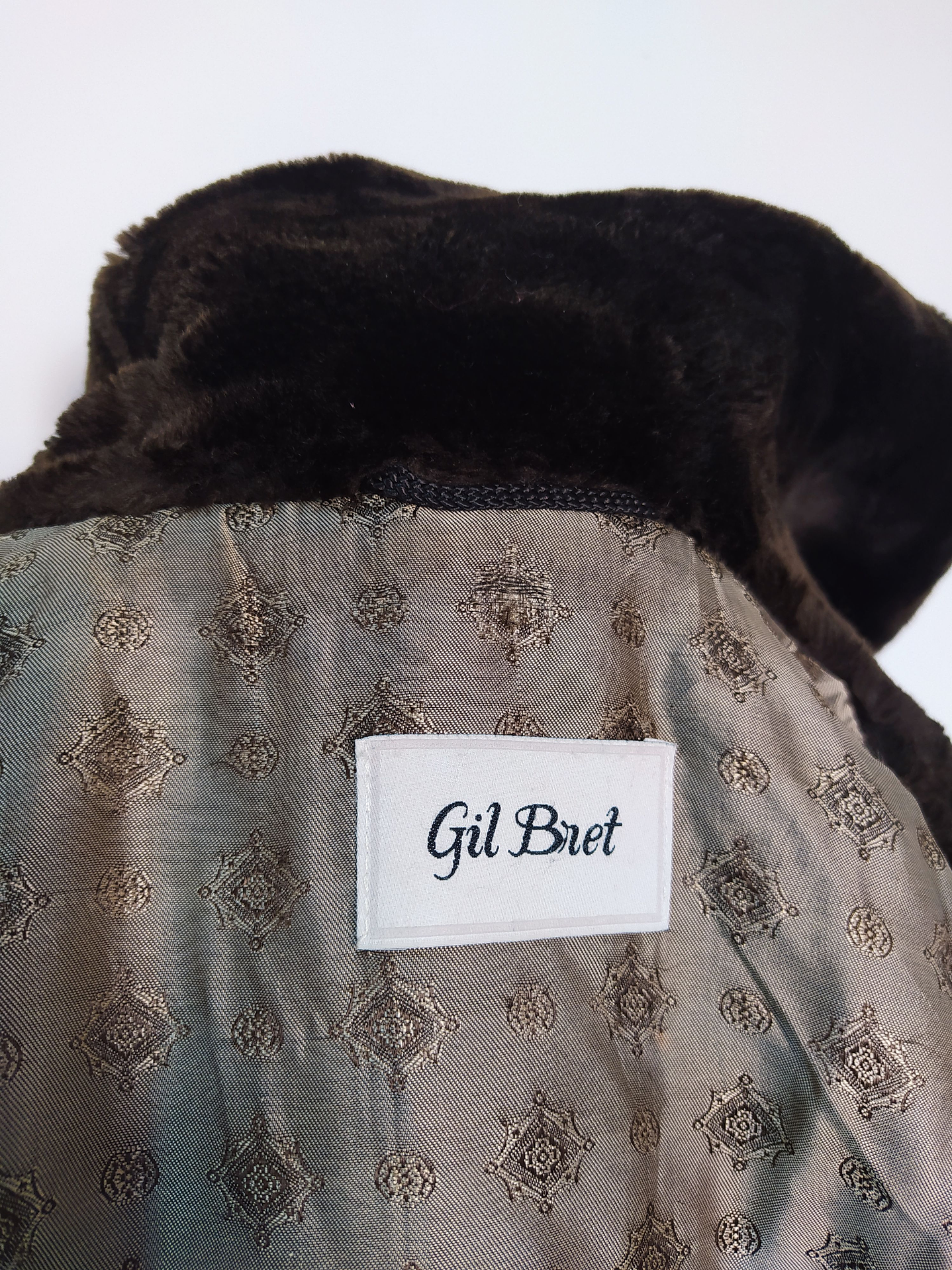 Abrigo largo mujer lana virgen con piel GIL BRET Café Talla LXL - MM55 9