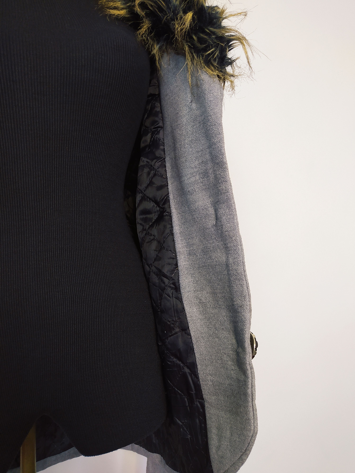 Chaqueta mujer con pelo - Gris Talla XS/S - MM61 6