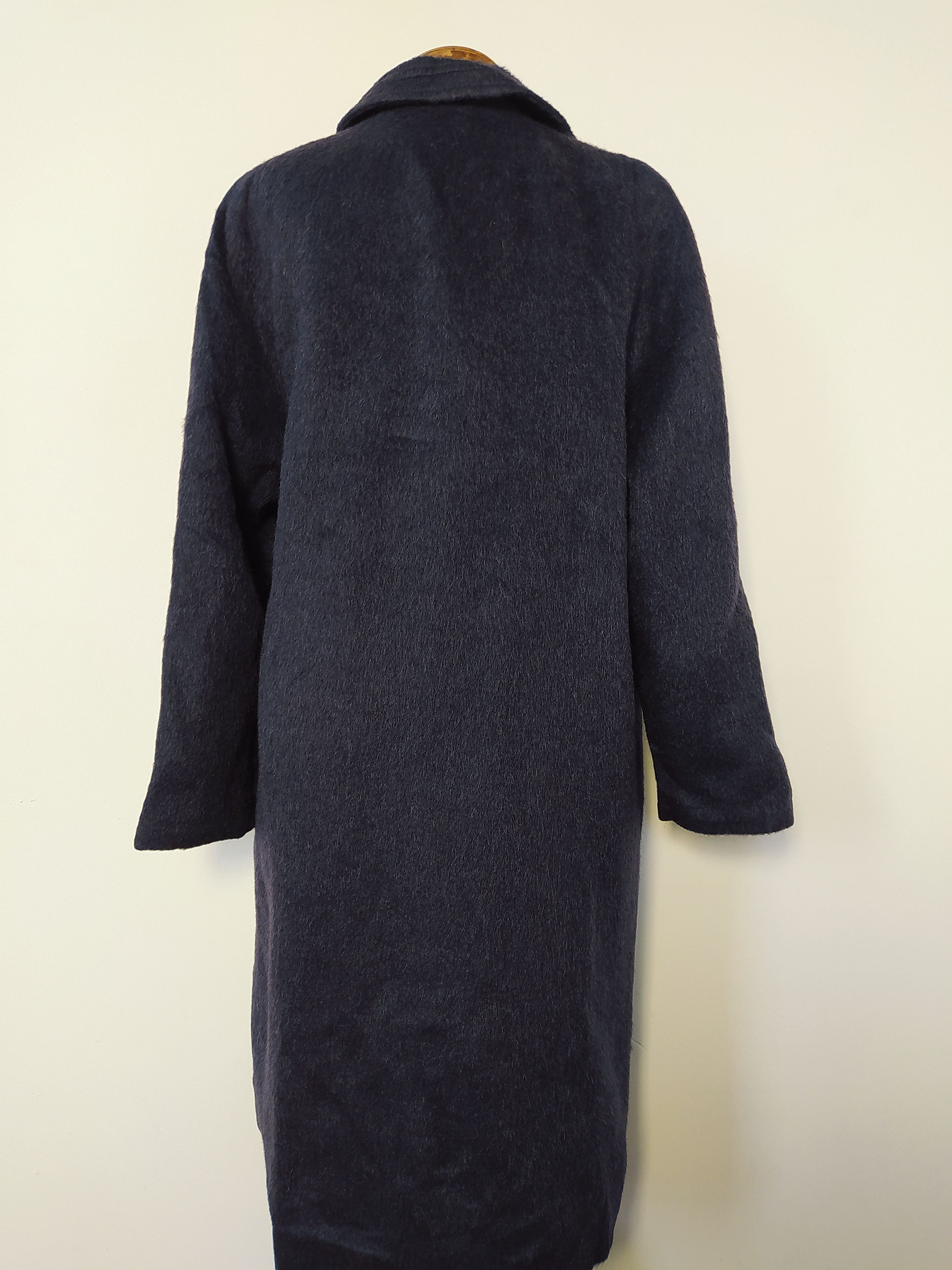 Abrigo mujer Lana Virgen Llama Violeta - Talla ML  2