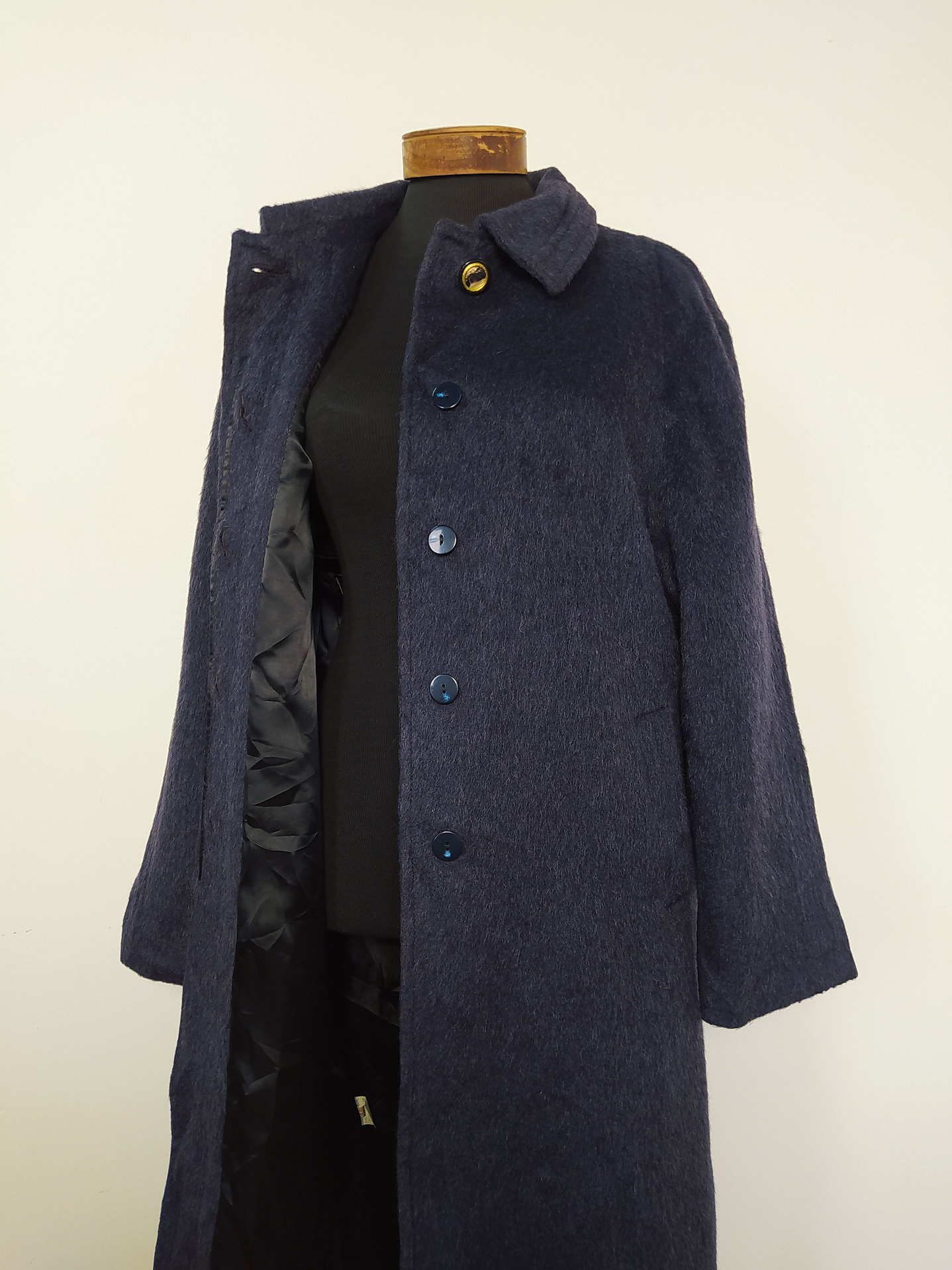 Abrigo mujer Lana Virgen Llama Violeta - Talla ML  3