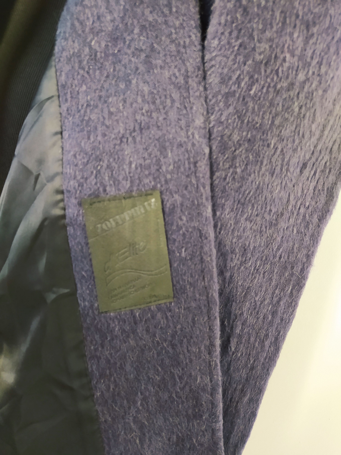 Abrigo mujer Lana Virgen Llama Violeta - Talla ML  13